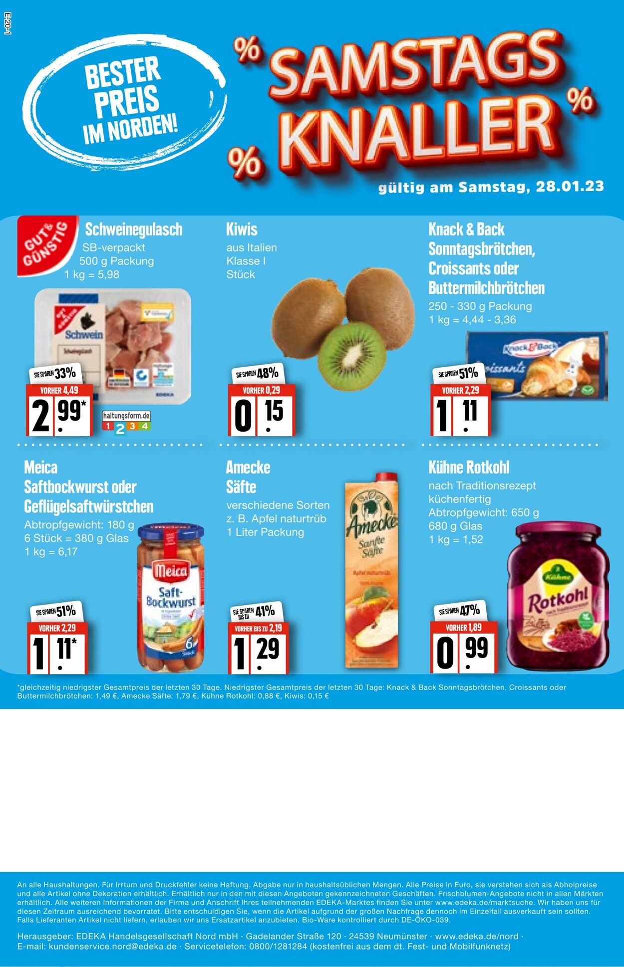 Prospekt Edeka 23.01.2023 - 28.01.2023