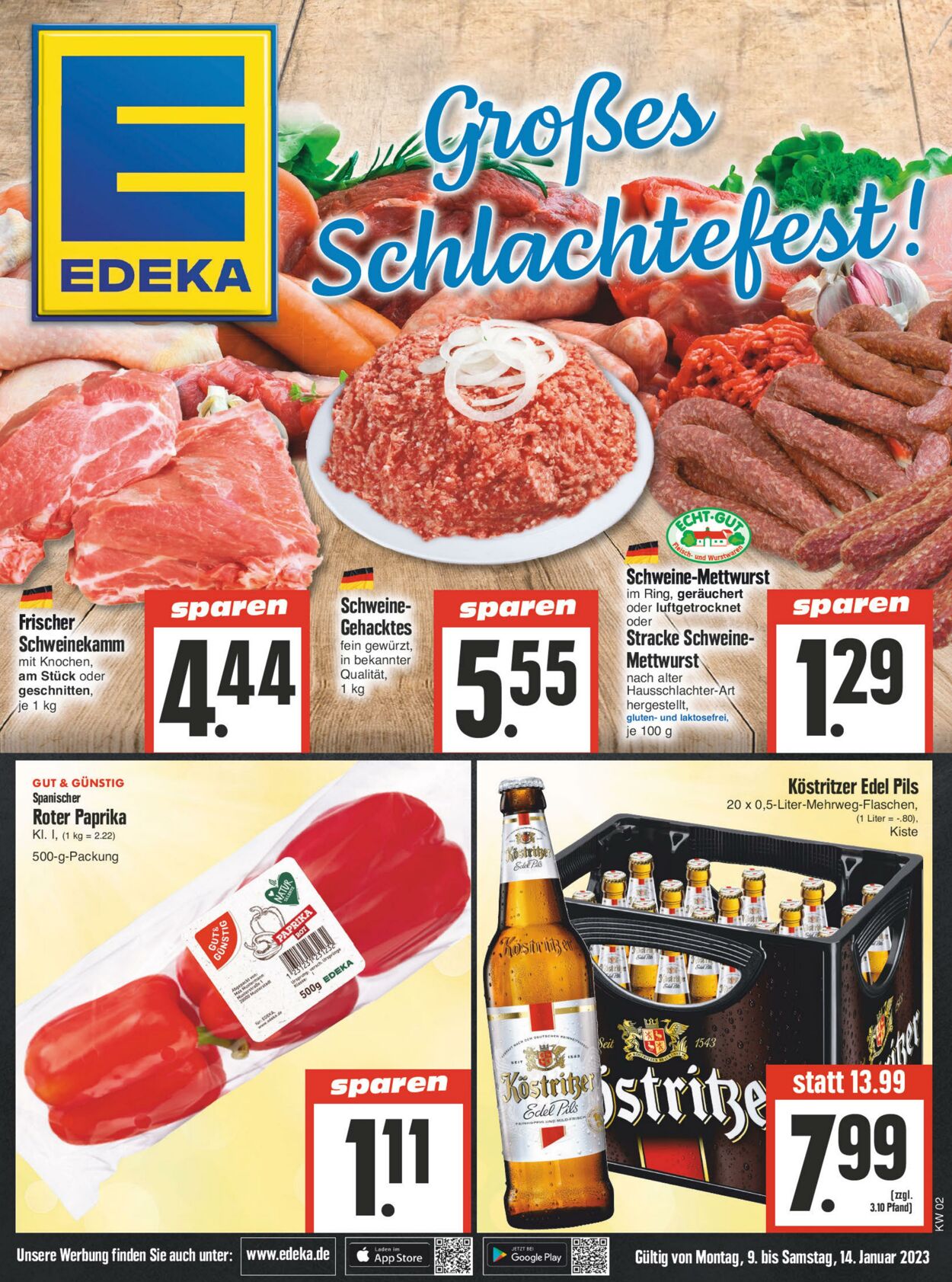 Prospekt Edeka 09.01.2023 - 14.01.2023