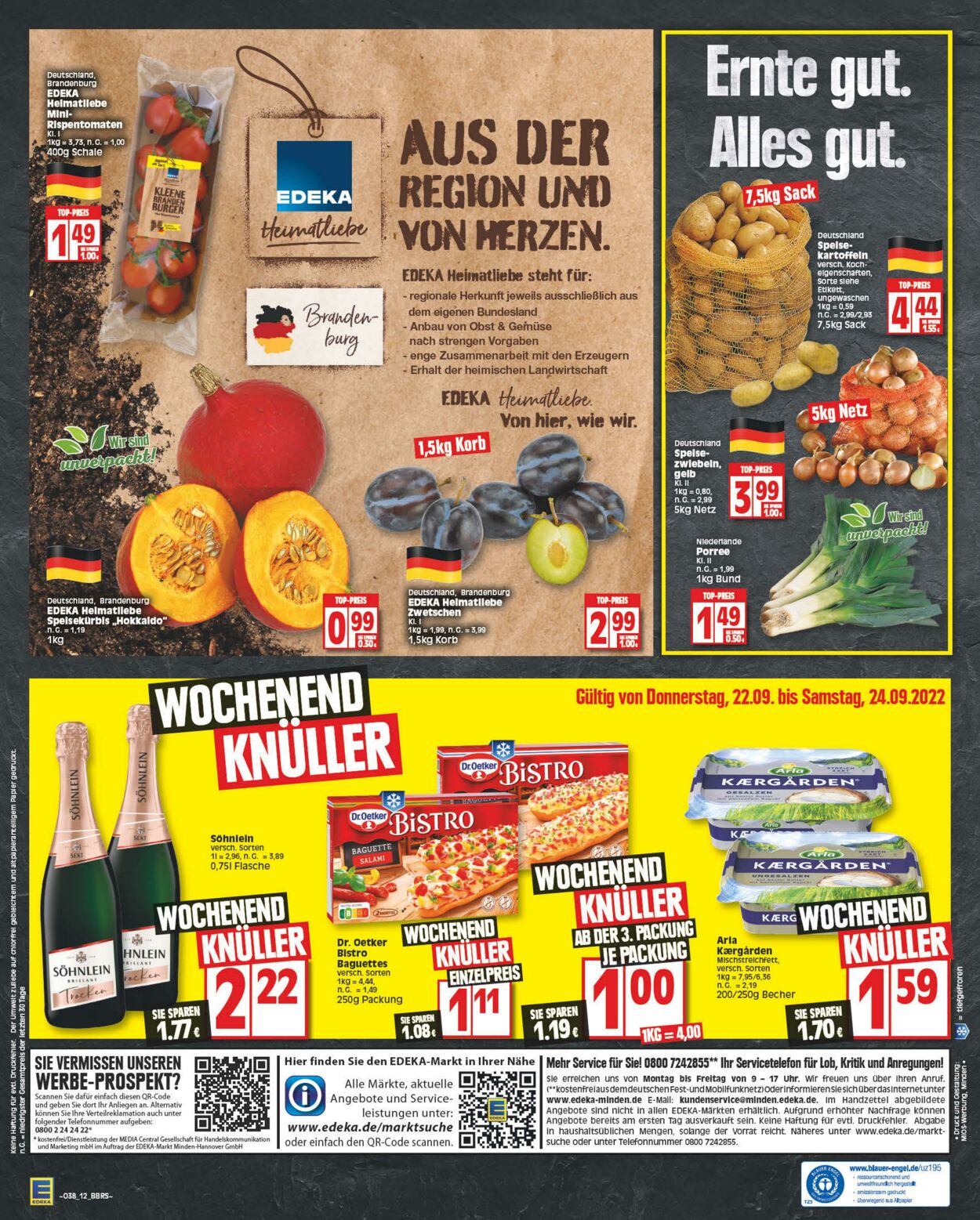 Prospekt Edeka 19.09.2022 - 24.09.2022