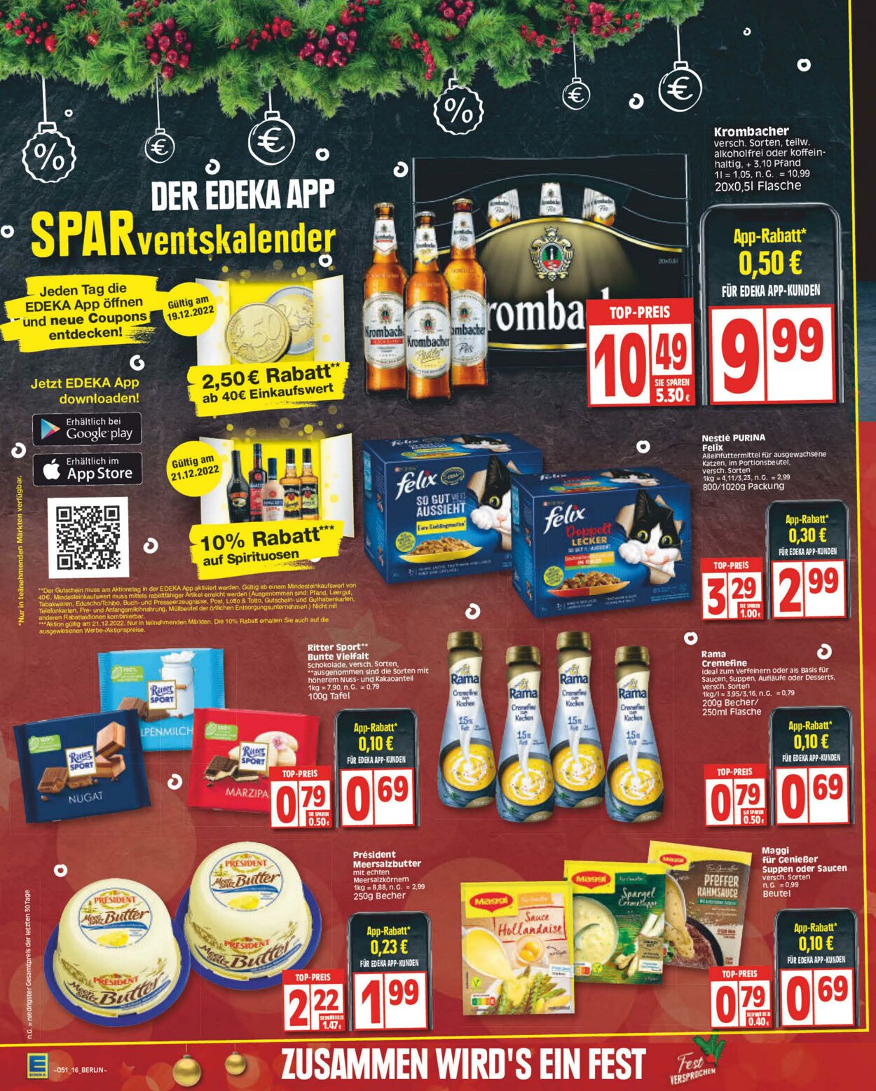 Prospekt Edeka 19.12.2022 - 24.12.2022