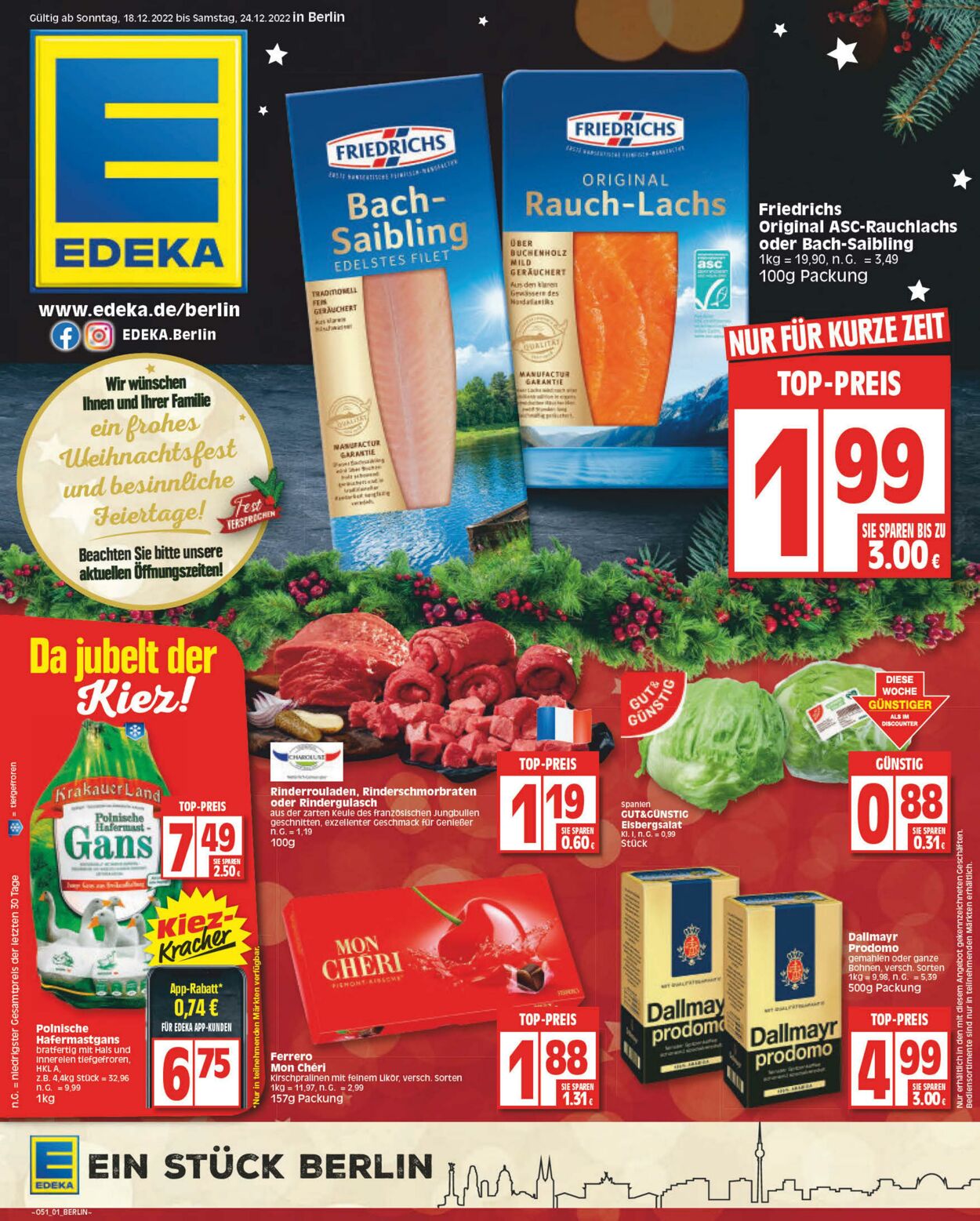 Prospekt Edeka 19.12.2022 - 24.12.2022