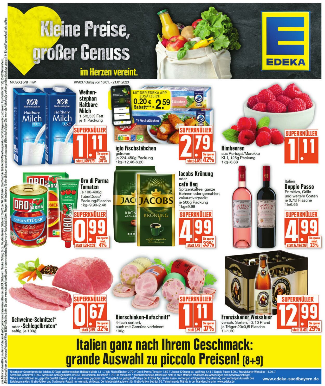 Prospekt Edeka 16.01.2023 - 21.01.2023