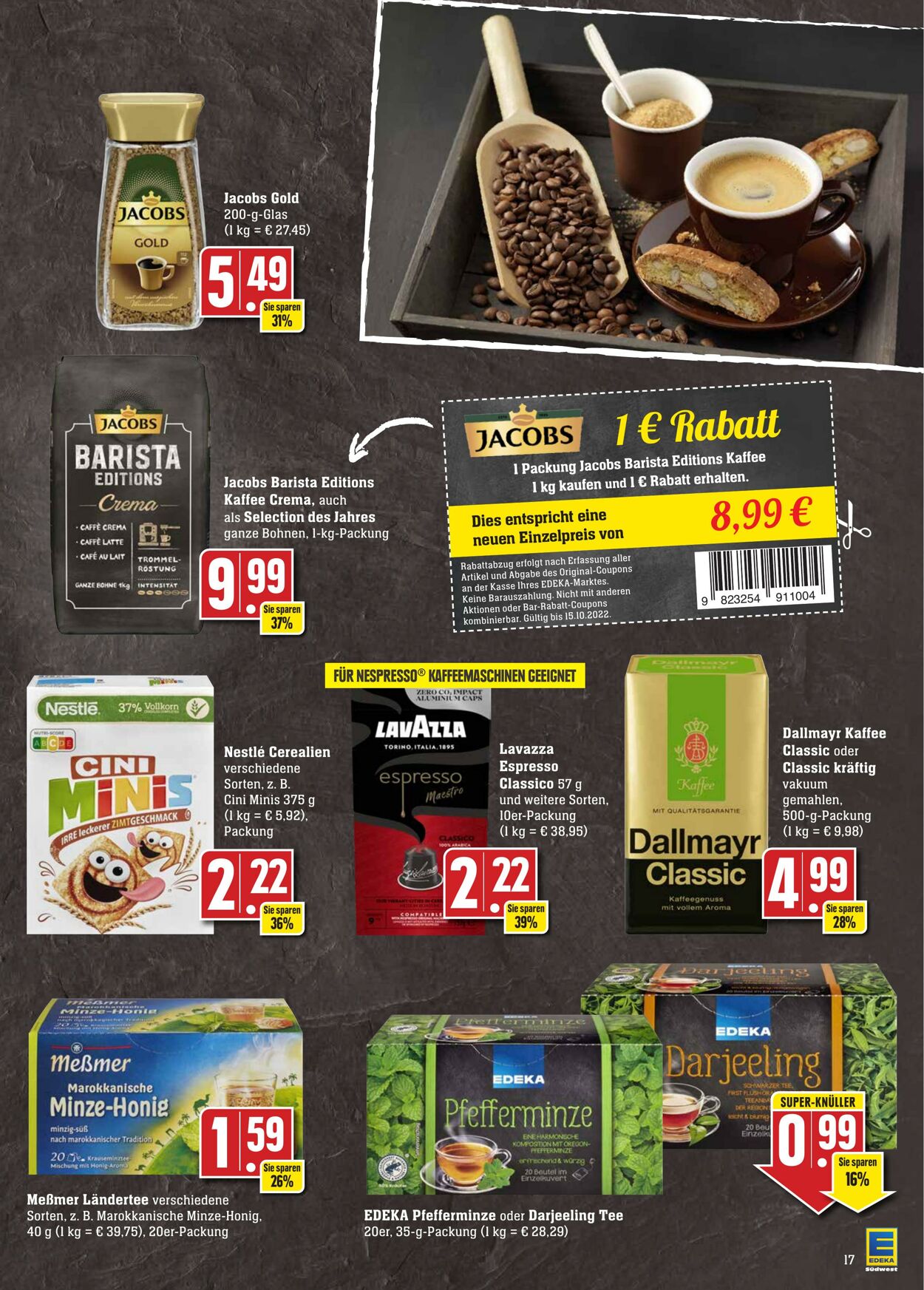 Prospekt Edeka 10.10.2022 - 15.10.2022