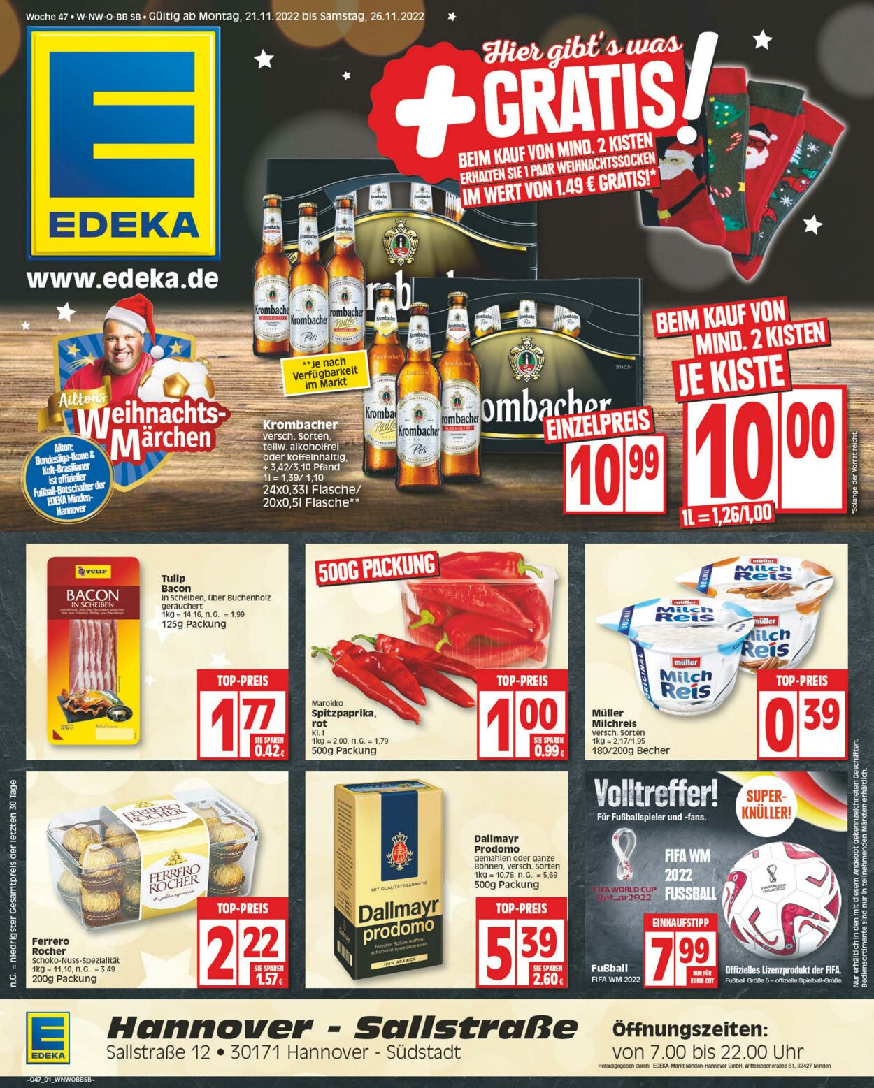 Prospekt Edeka 21.11.2022 - 26.11.2022