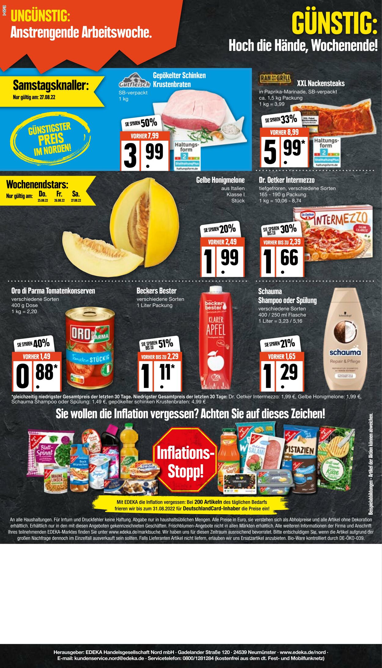 Prospekt Edeka 22.08.2022 - 27.08.2022