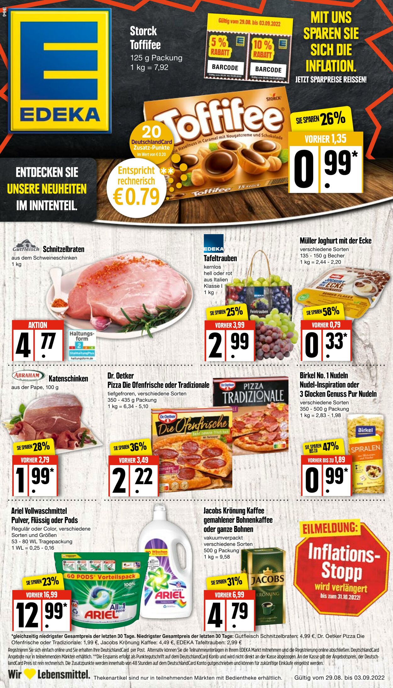 Prospekt Edeka 29.08.2022 - 03.09.2022