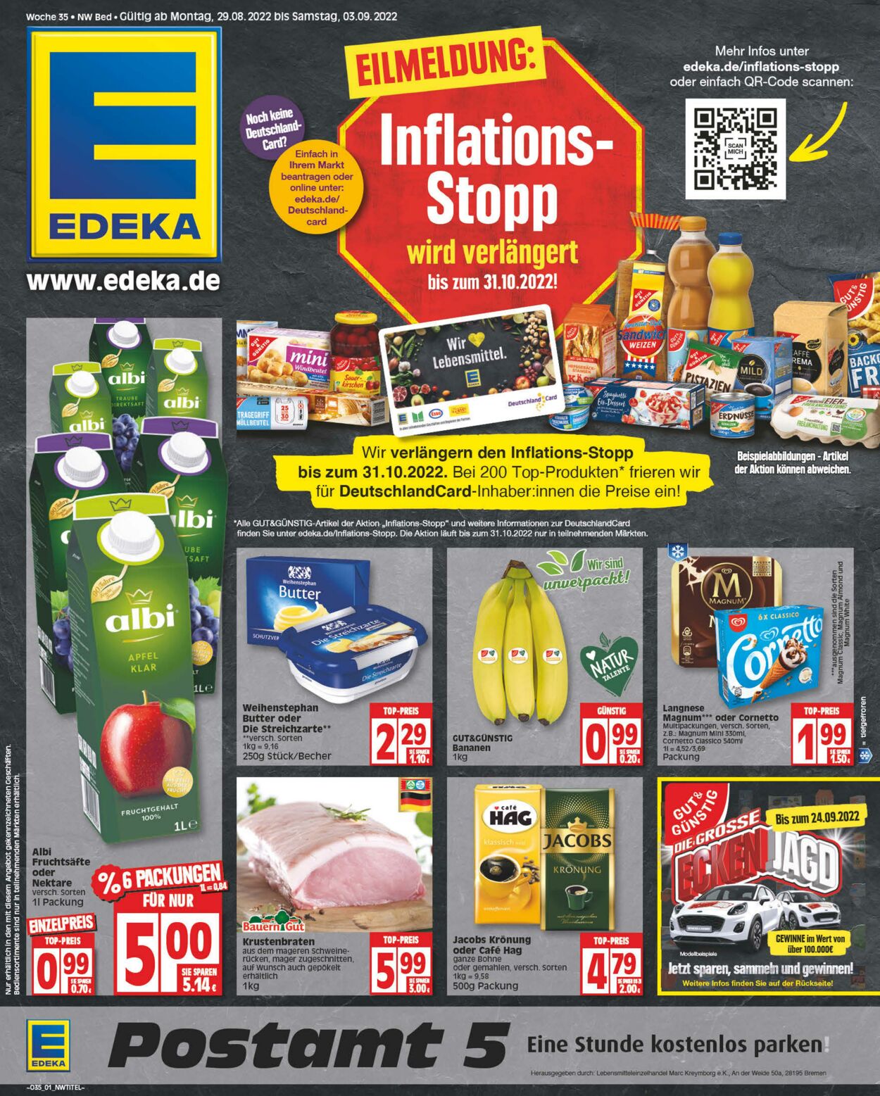 Prospekt Edeka 29.08.2022 - 03.09.2022