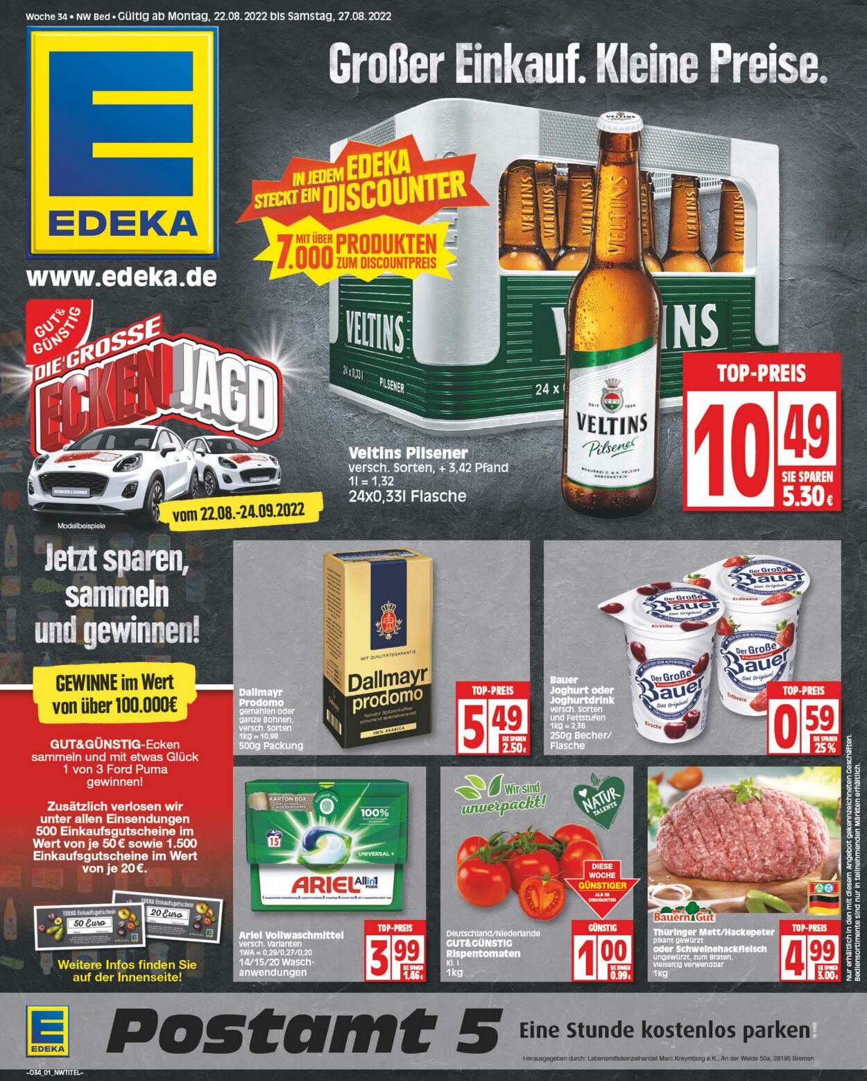 Prospekt Edeka 22.08.2022 - 27.08.2022