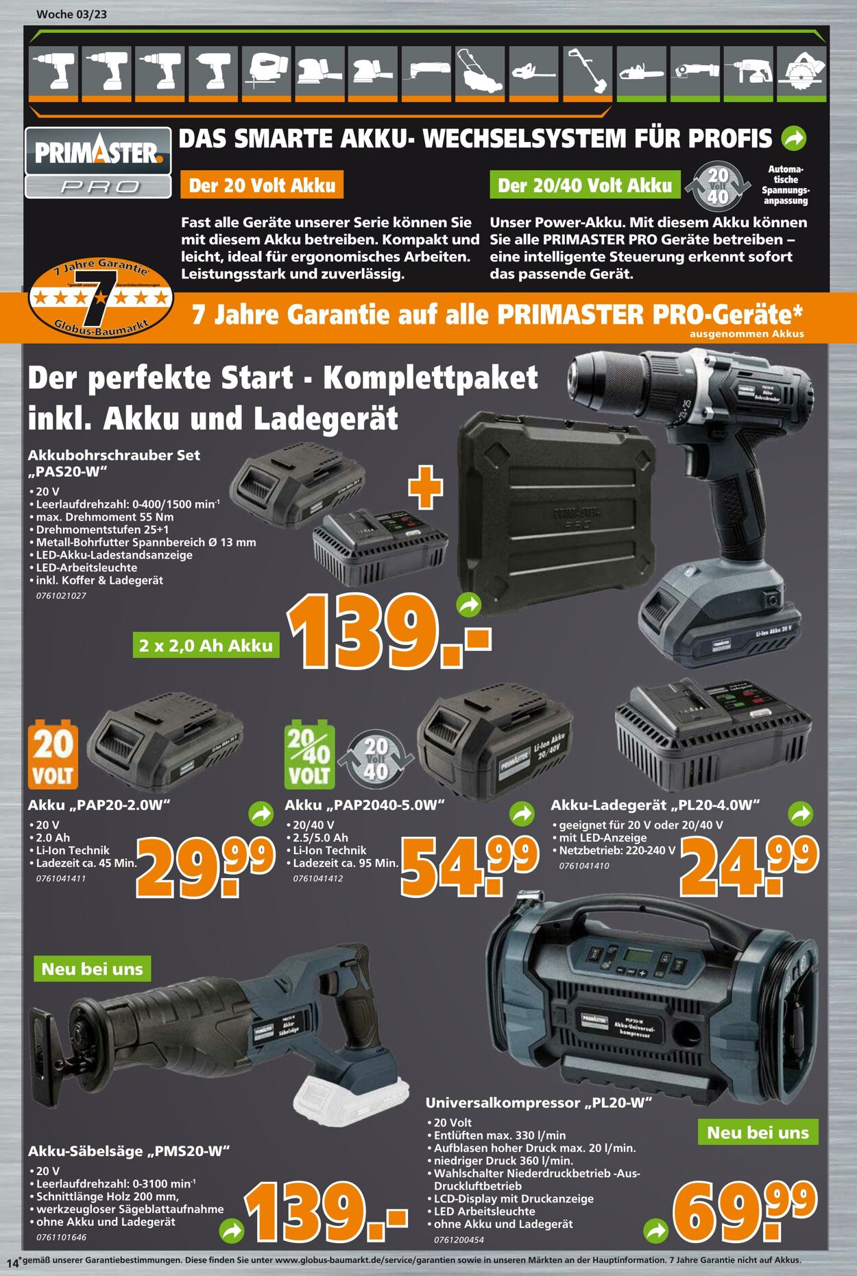 Prospekt Globus Baumarkt 16.01.2023 - 21.01.2023