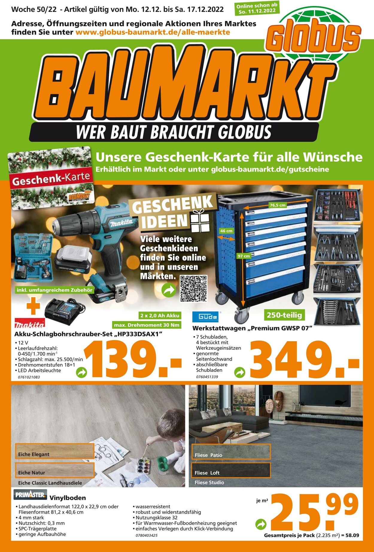 Prospekt Globus Baumarkt 12.12.2022 - 17.12.2022