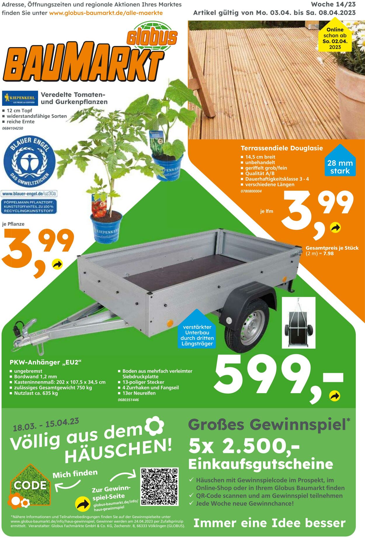 Prospekt Globus Baumarkt 03.04.2023 - 08.04.2023