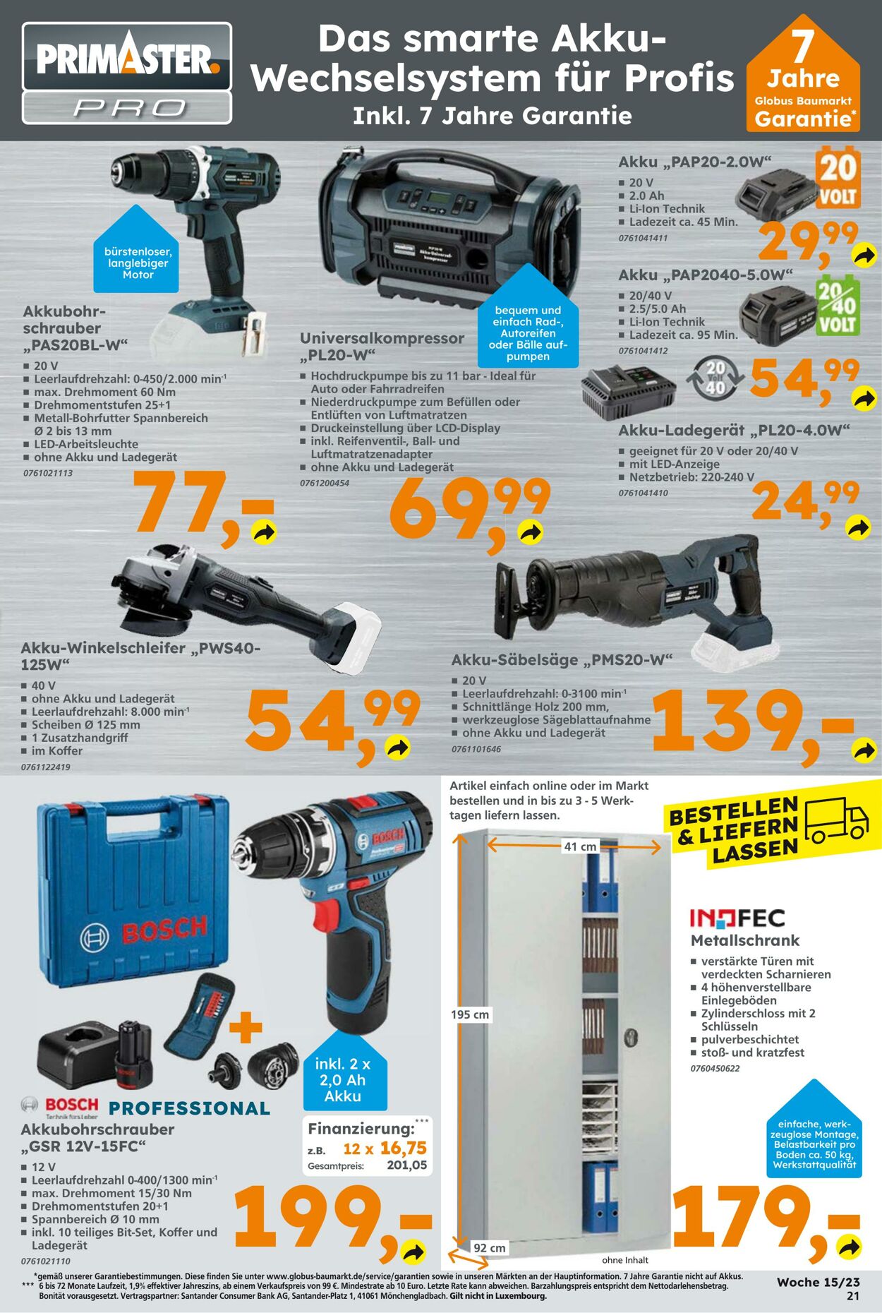 Prospekt Globus Baumarkt 10.04.2023 - 15.04.2023