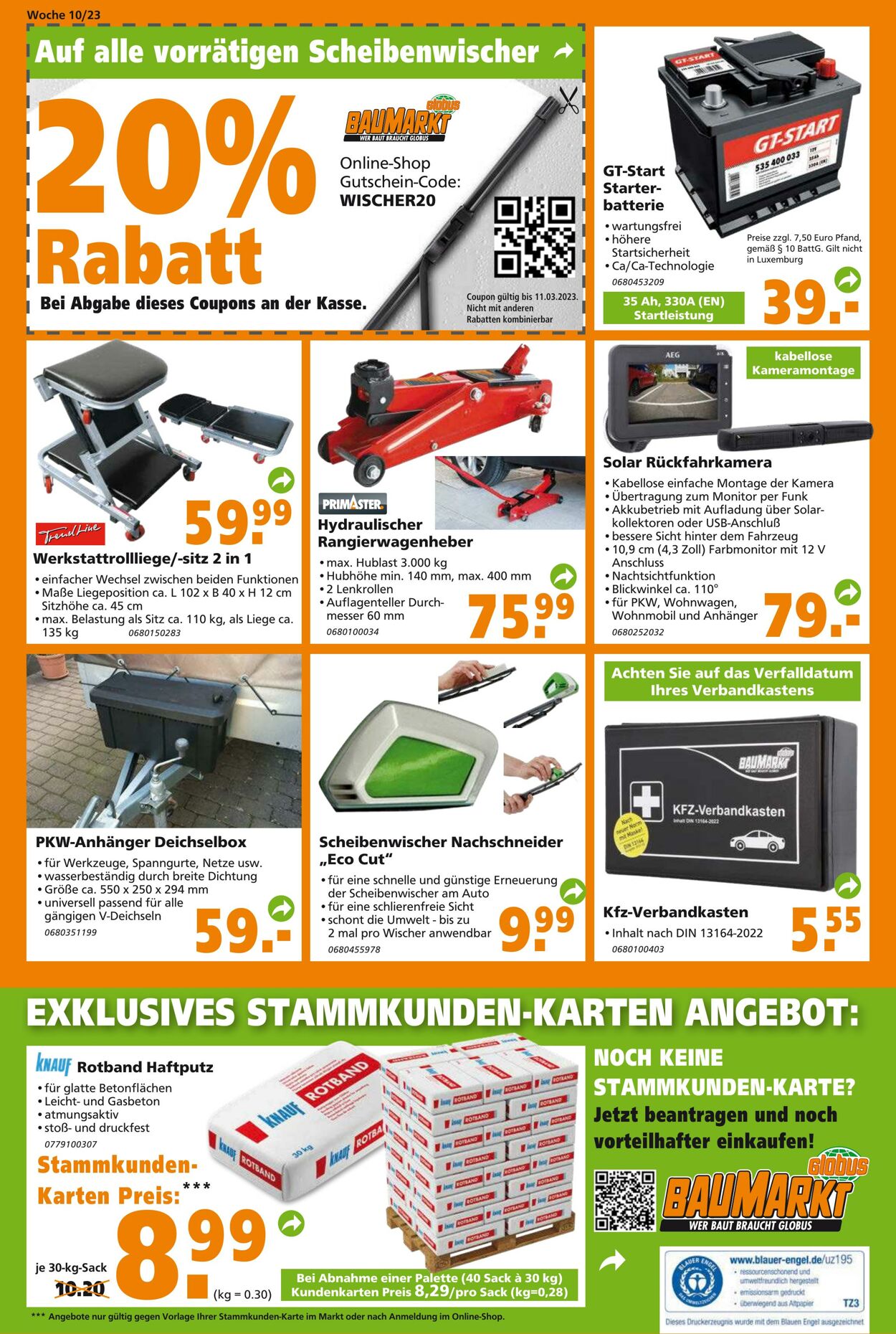 Prospekt Globus Baumarkt 06.03.2023 - 11.03.2023