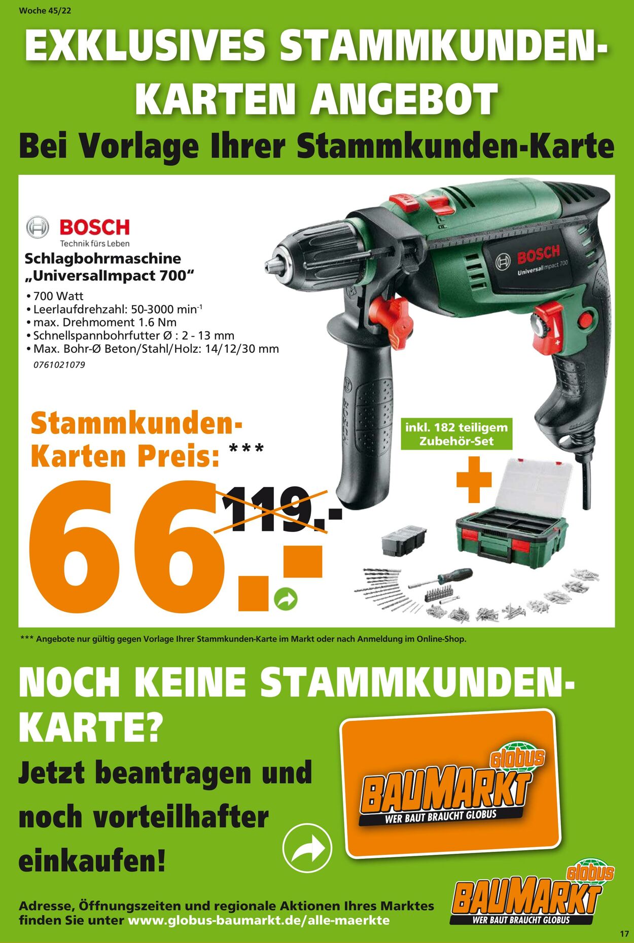 Prospekt Globus Baumarkt 07.11.2022 - 12.11.2022