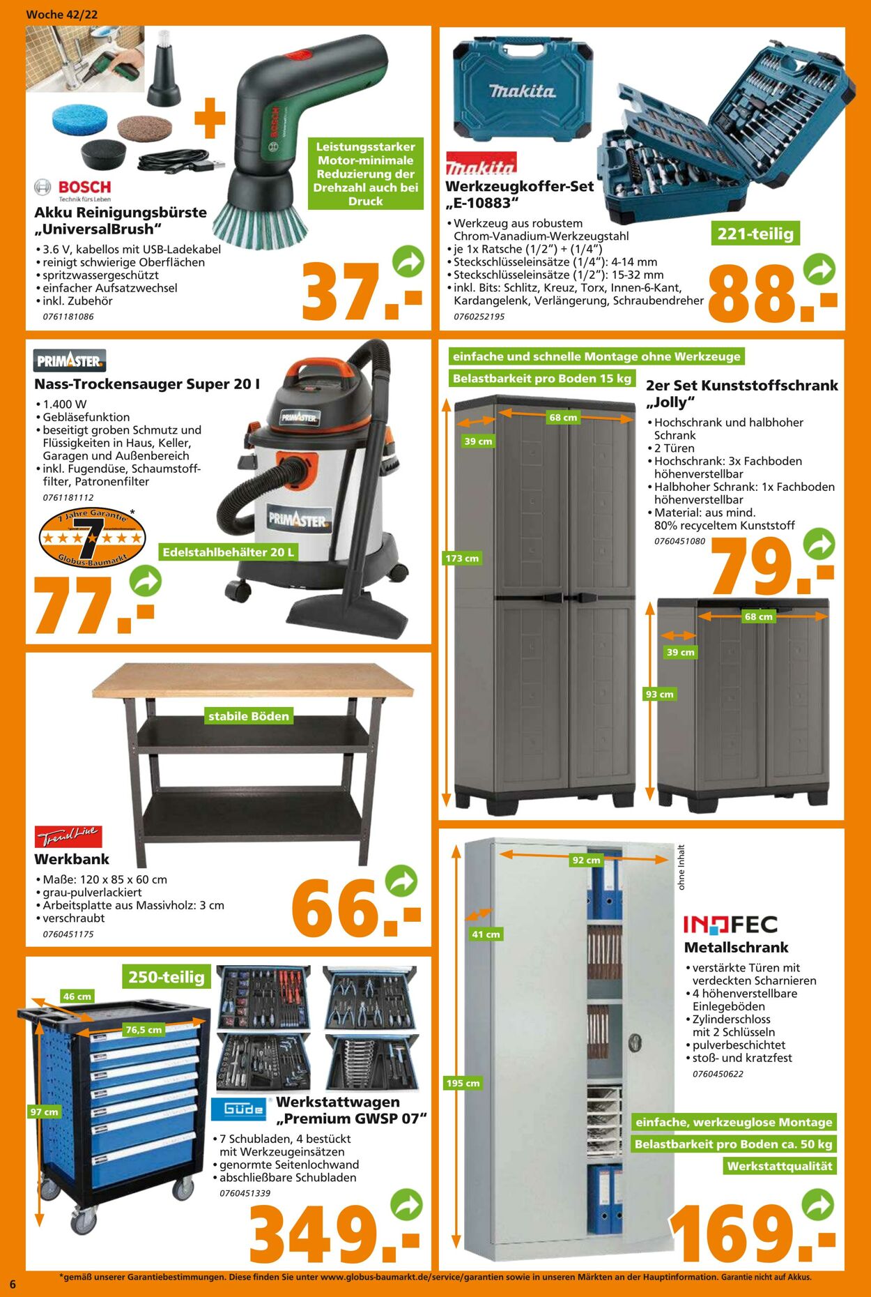 Prospekt Globus Baumarkt 17.10.2022 - 22.10.2022