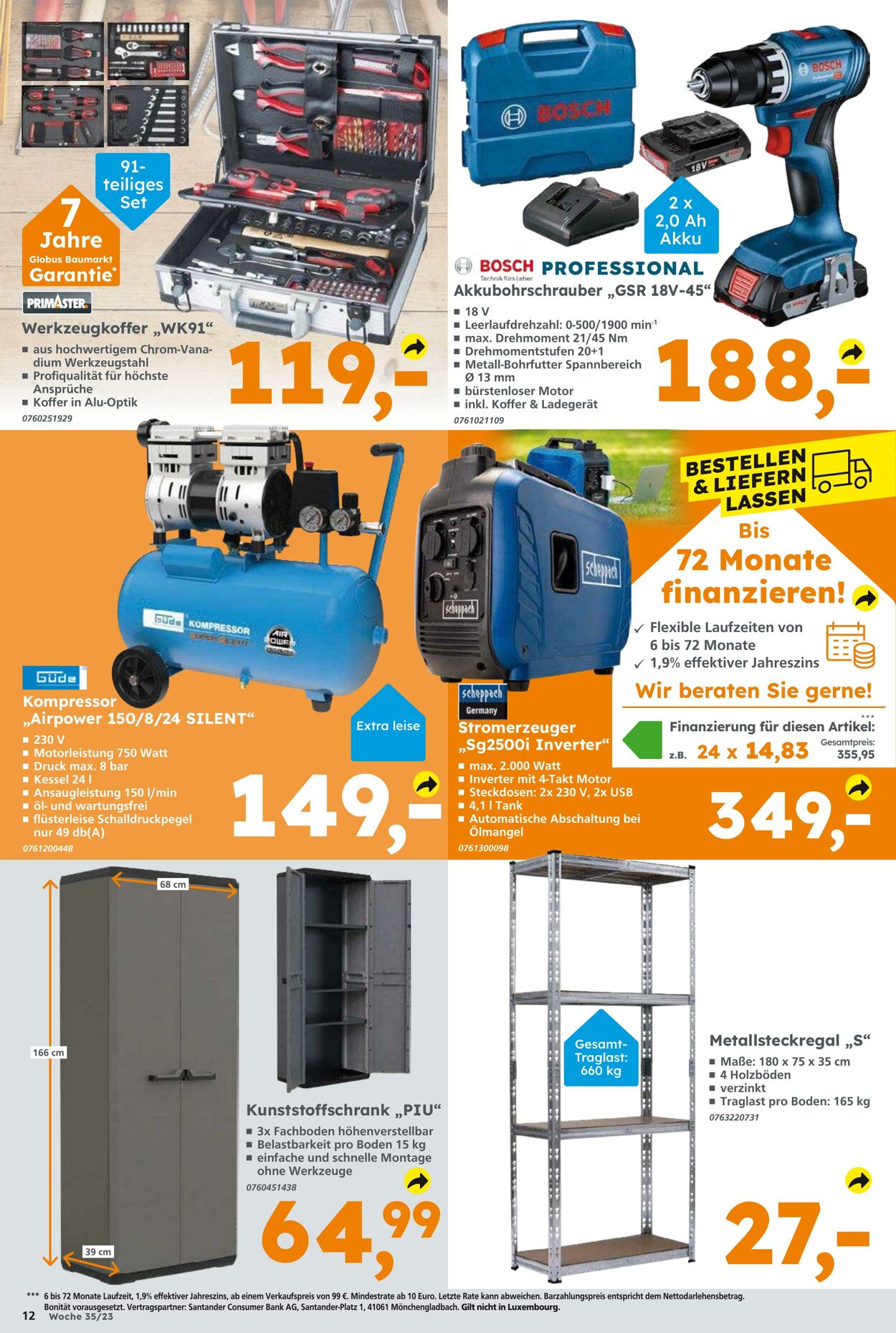 Prospekt Globus Baumarkt 27.08.2023 - 02.09.2023