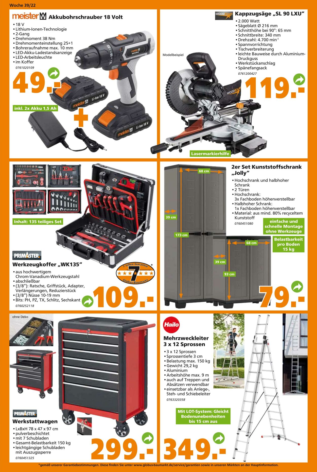 Prospekt Globus Baumarkt 26.09.2022 - 01.10.2022