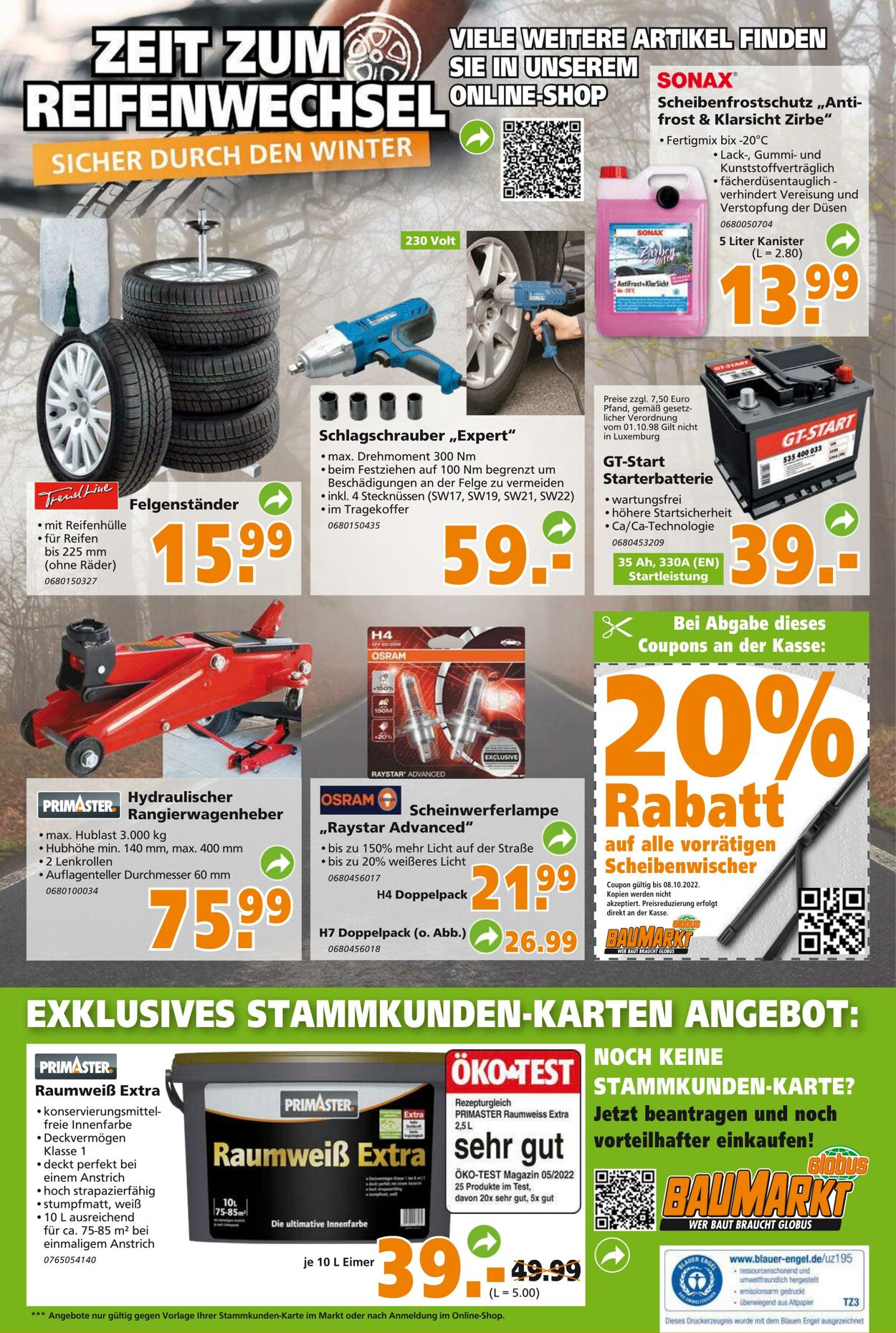 Prospekt Globus Baumarkt 03.10.2022 - 08.10.2022