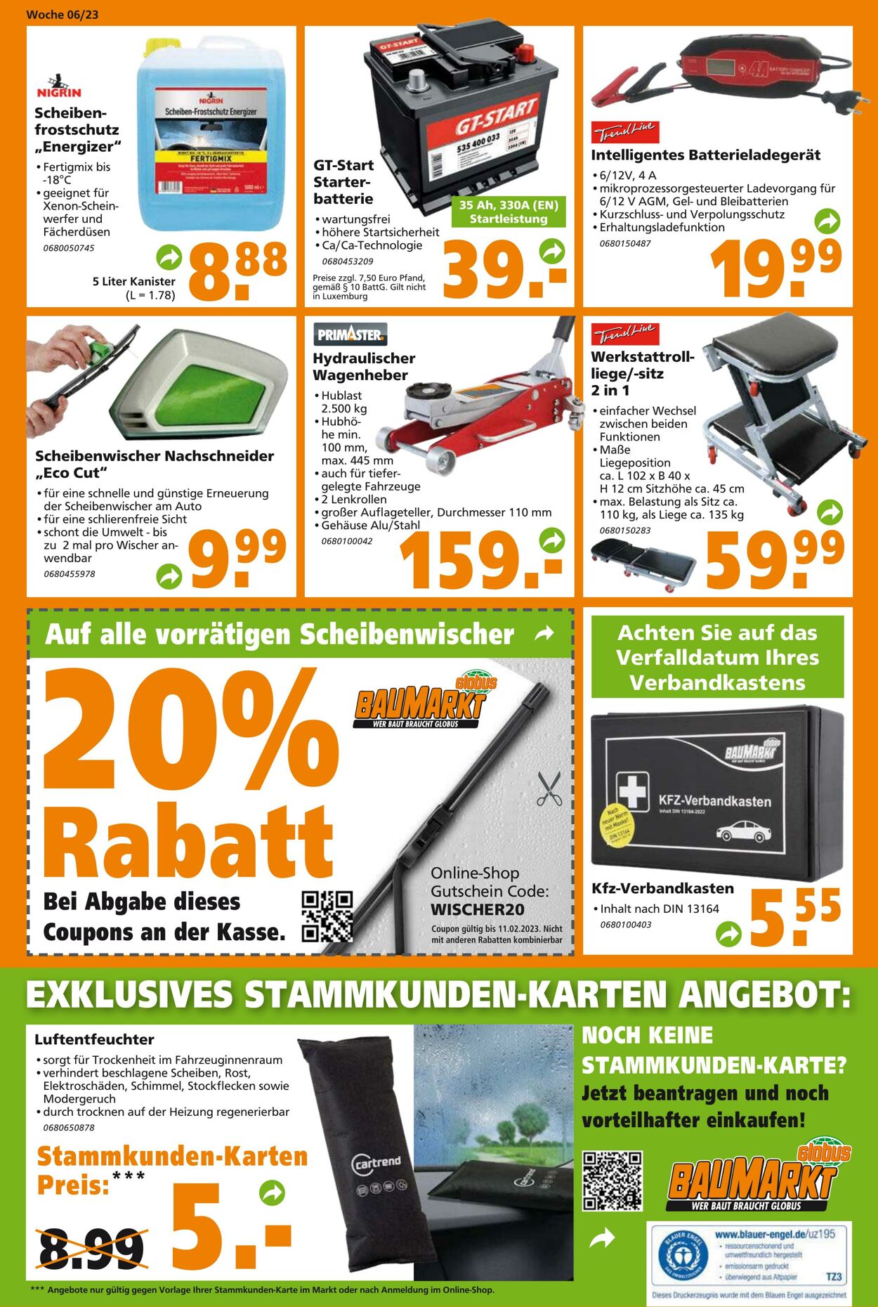 Prospekt Globus Baumarkt 06.02.2023 - 11.02.2023