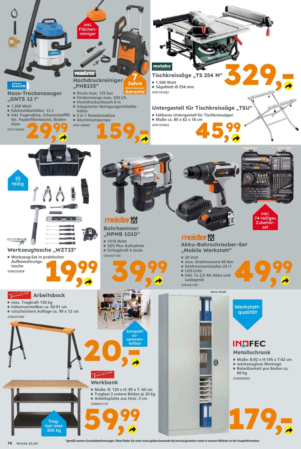 Prospekt Globus Baumarkt 08.03.2026 - 14.03.2026