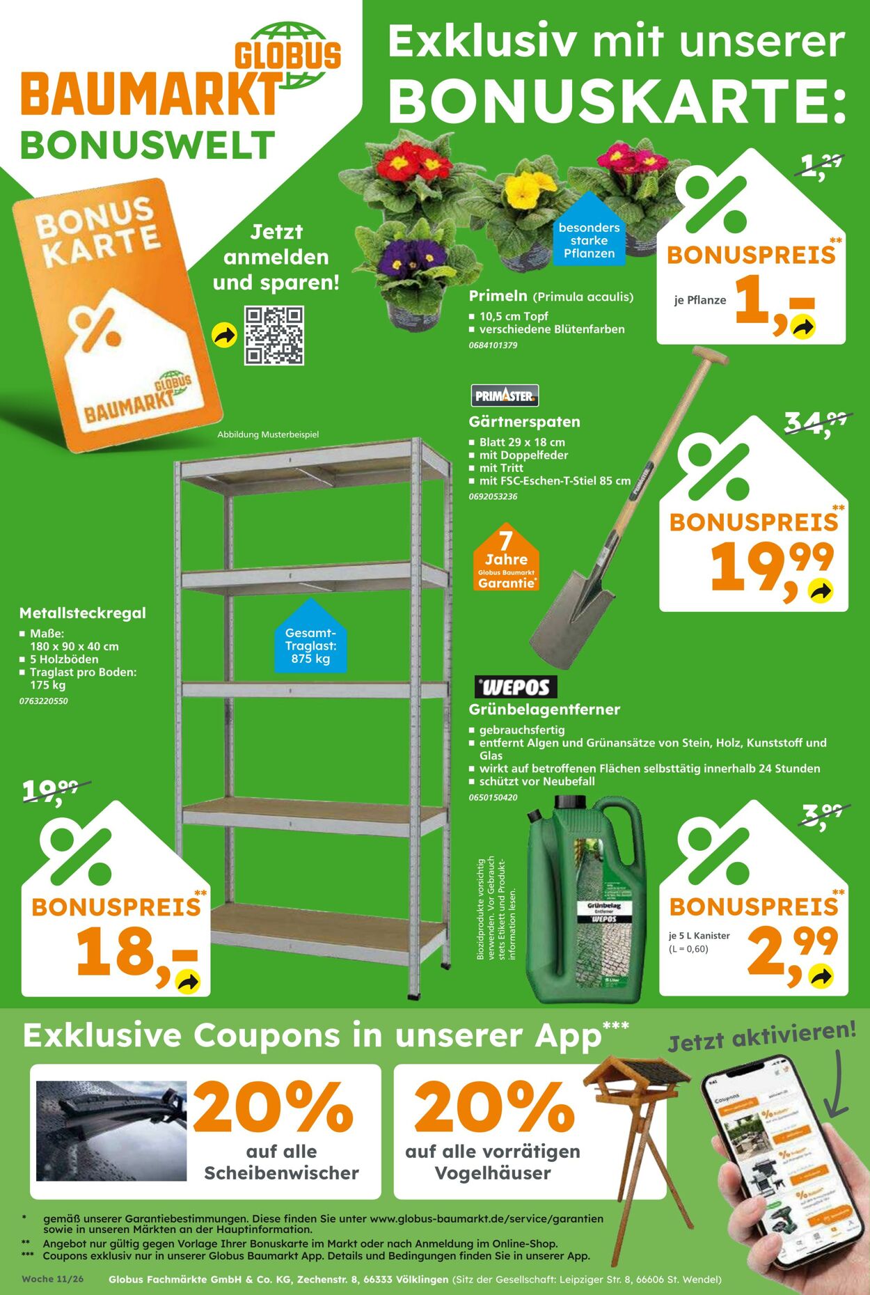 Prospekt Globus Baumarkt 08.03.2026 - 14.03.2026