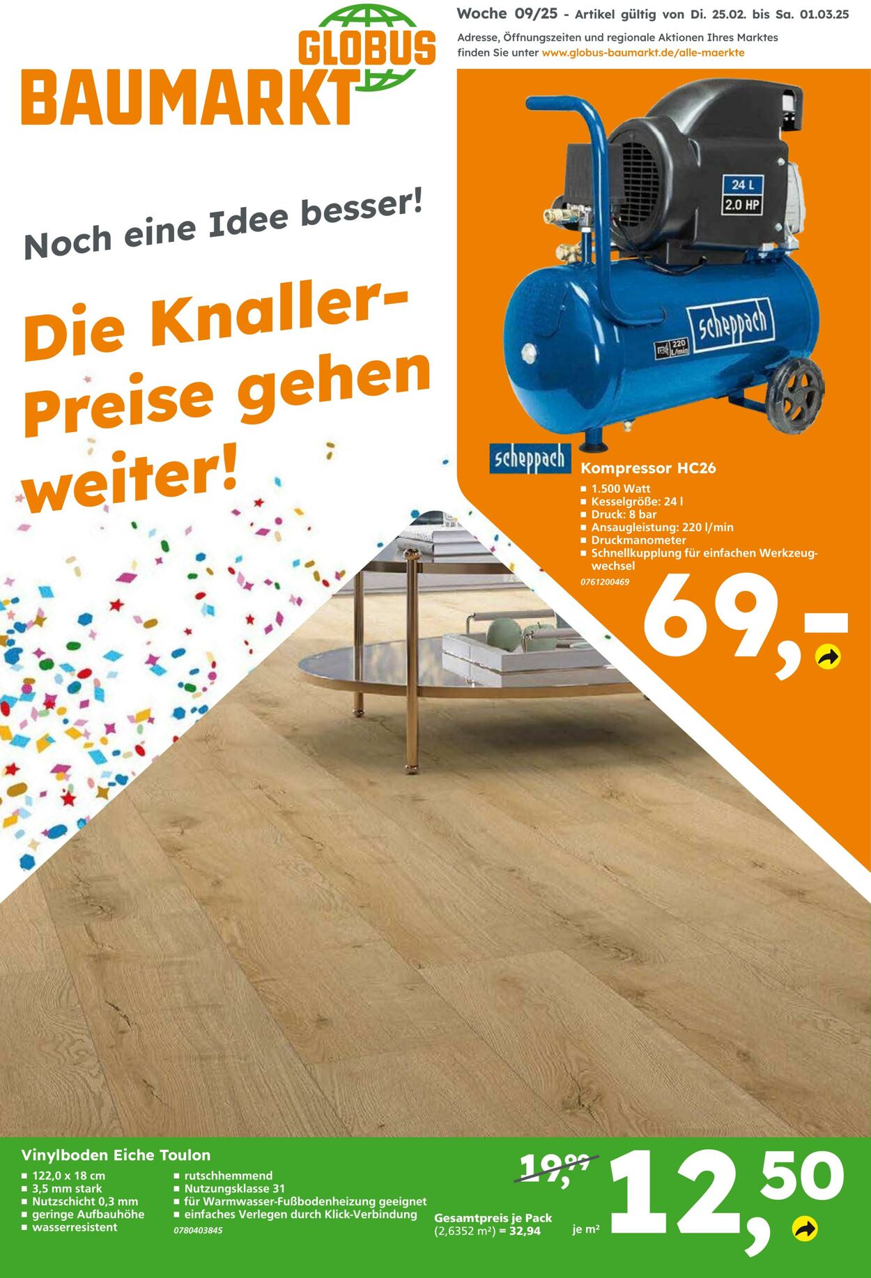 Prospekt Globus Baumarkt 25.02.2025 - 01.03.2025