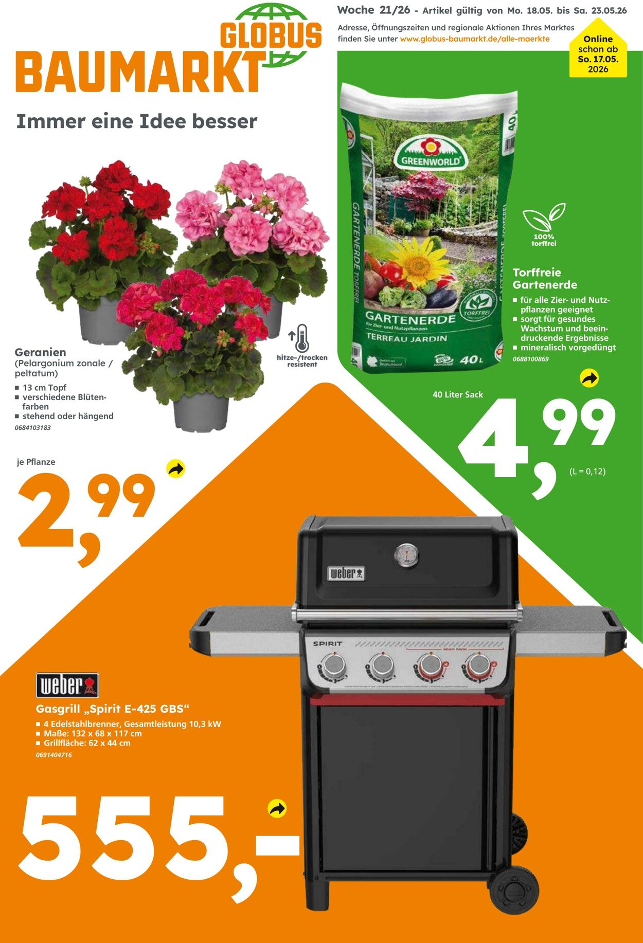 Prospekt Globus Baumarkt 17.05.2026 - 23.05.2026