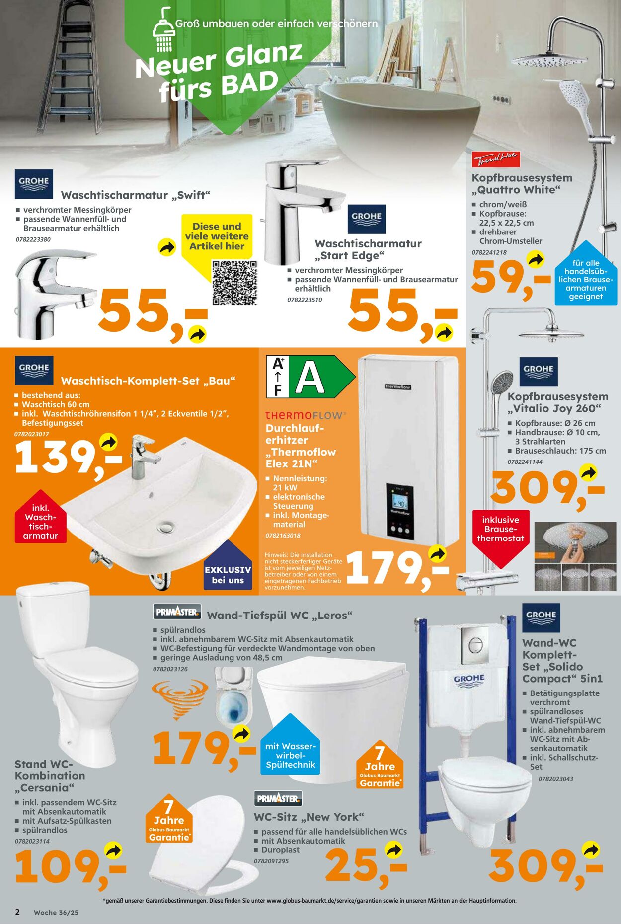 Prospekt Globus Baumarkt 31.08.2025 - 06.09.2025