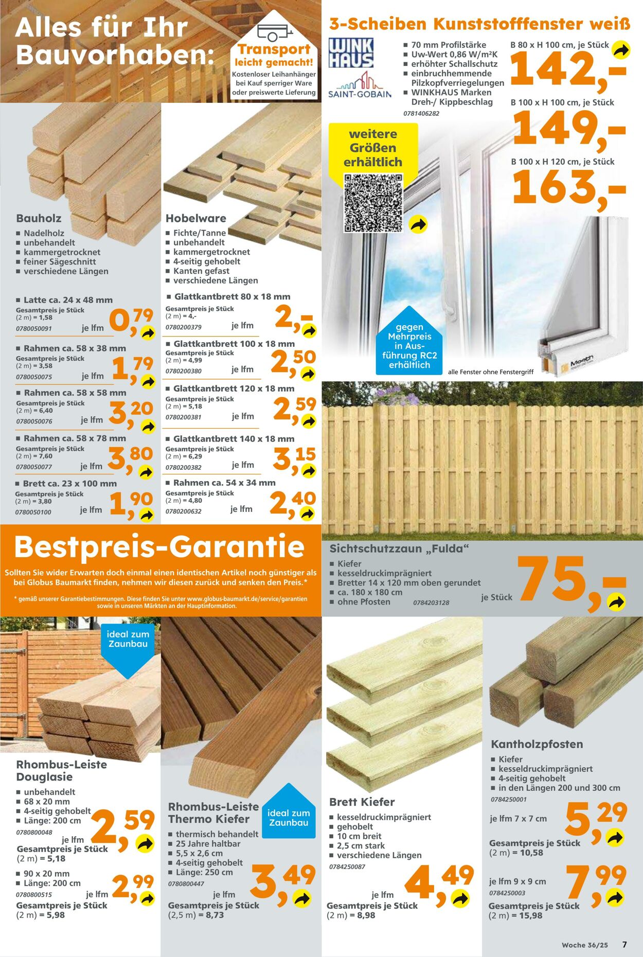 Prospekt Globus Baumarkt 31.08.2025 - 06.09.2025