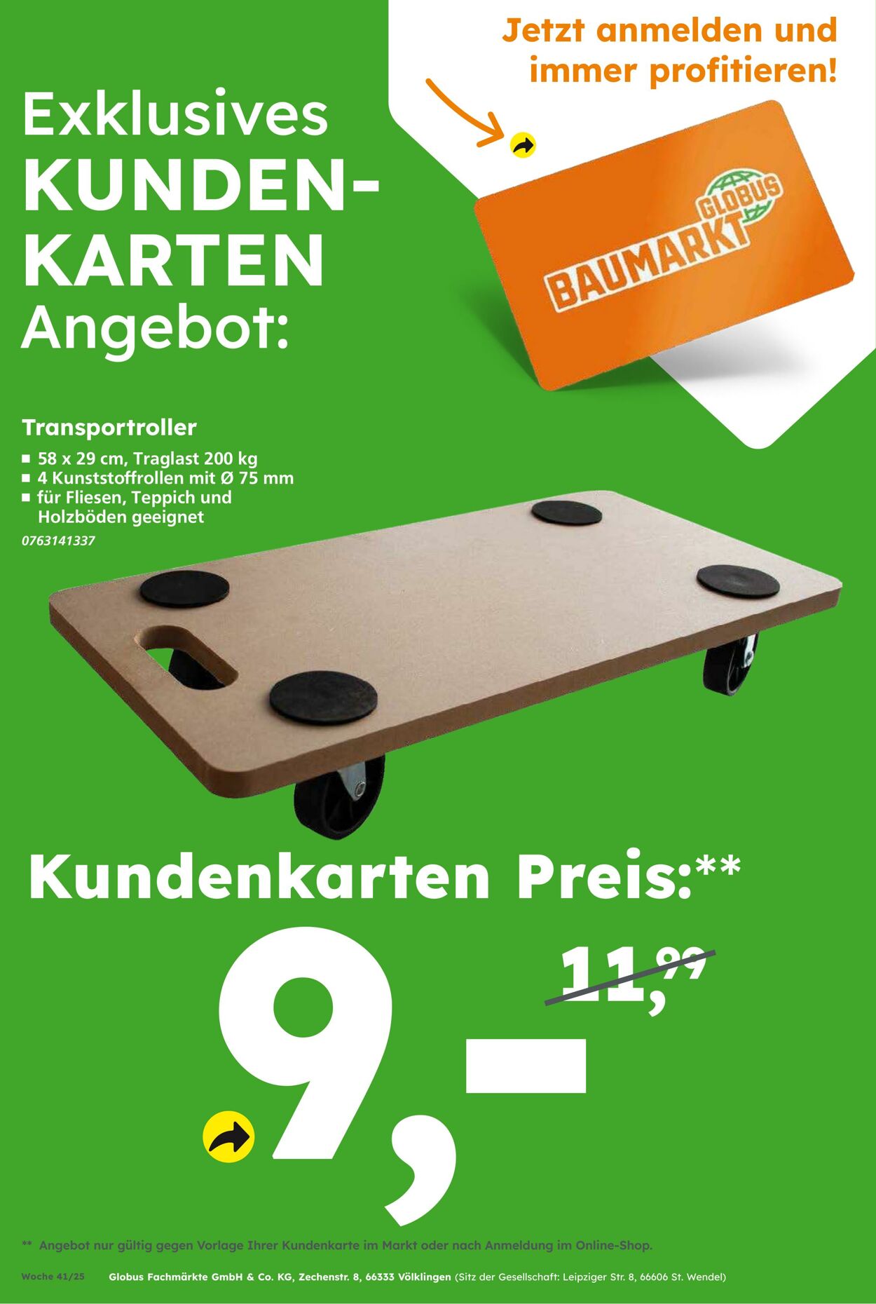 Prospekt Globus Baumarkt 05.10.2025 - 11.10.2025
