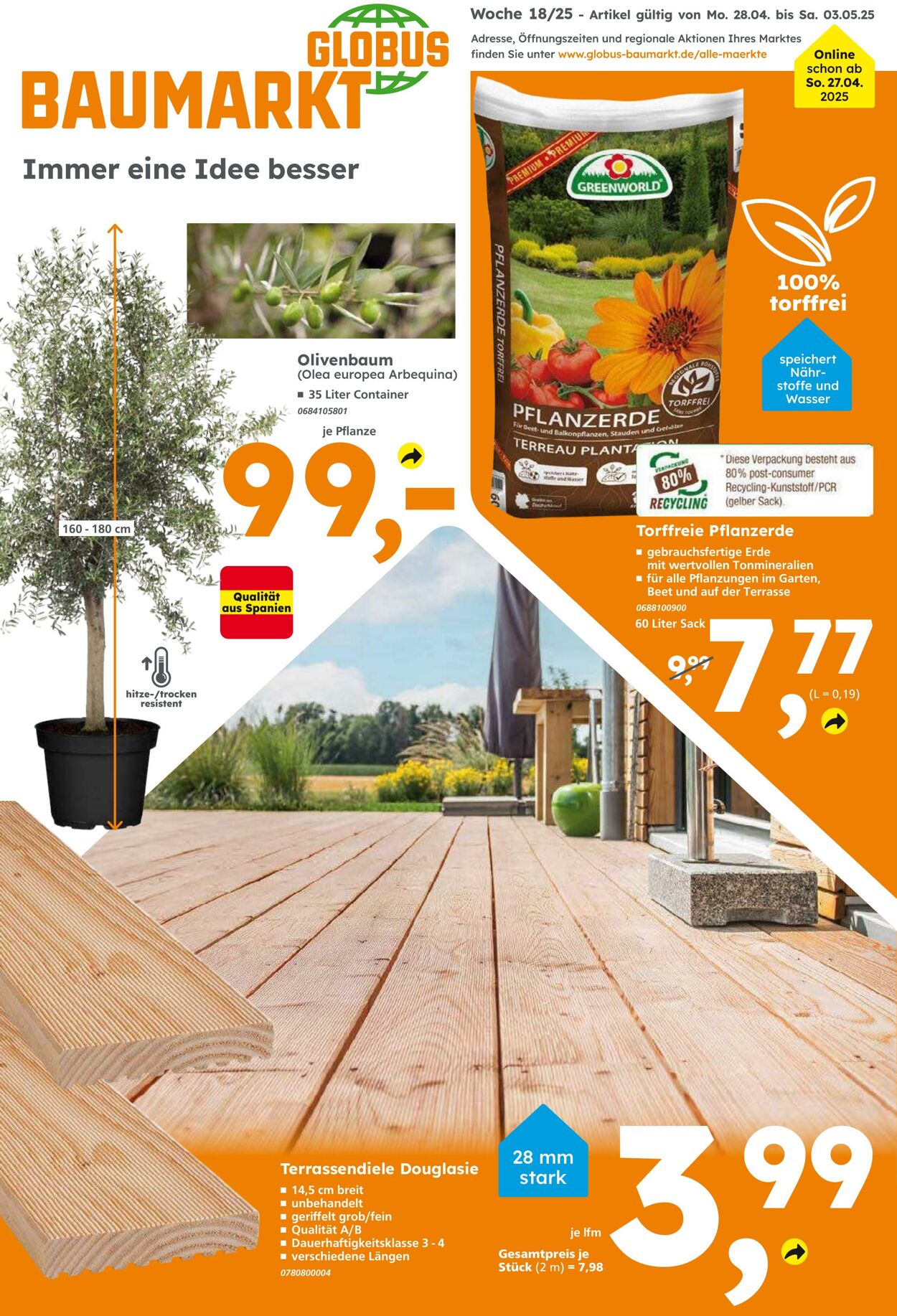 Prospekt Globus Baumarkt 27.04.2025 - 03.05.2025