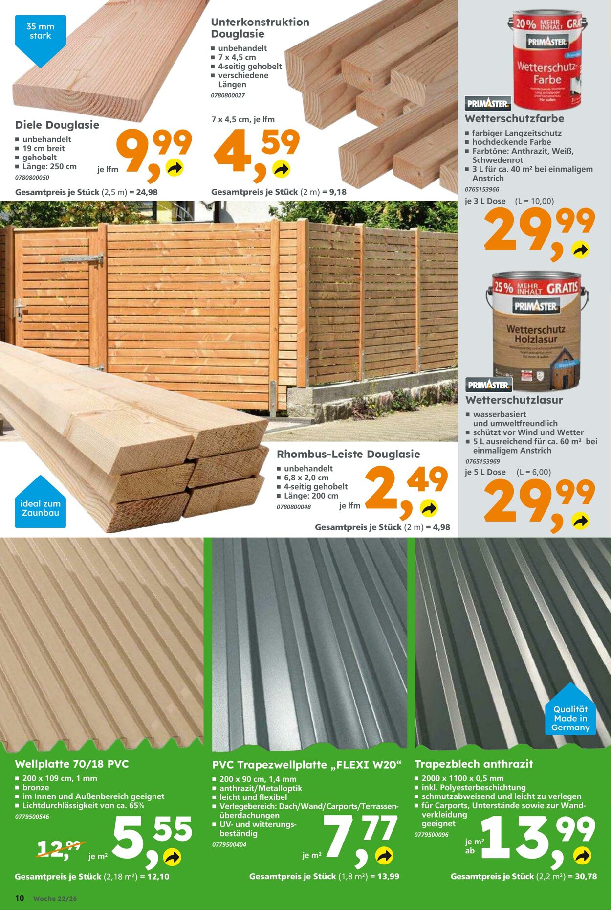 Prospekt Globus Baumarkt 24.05.2026 - 30.05.2026