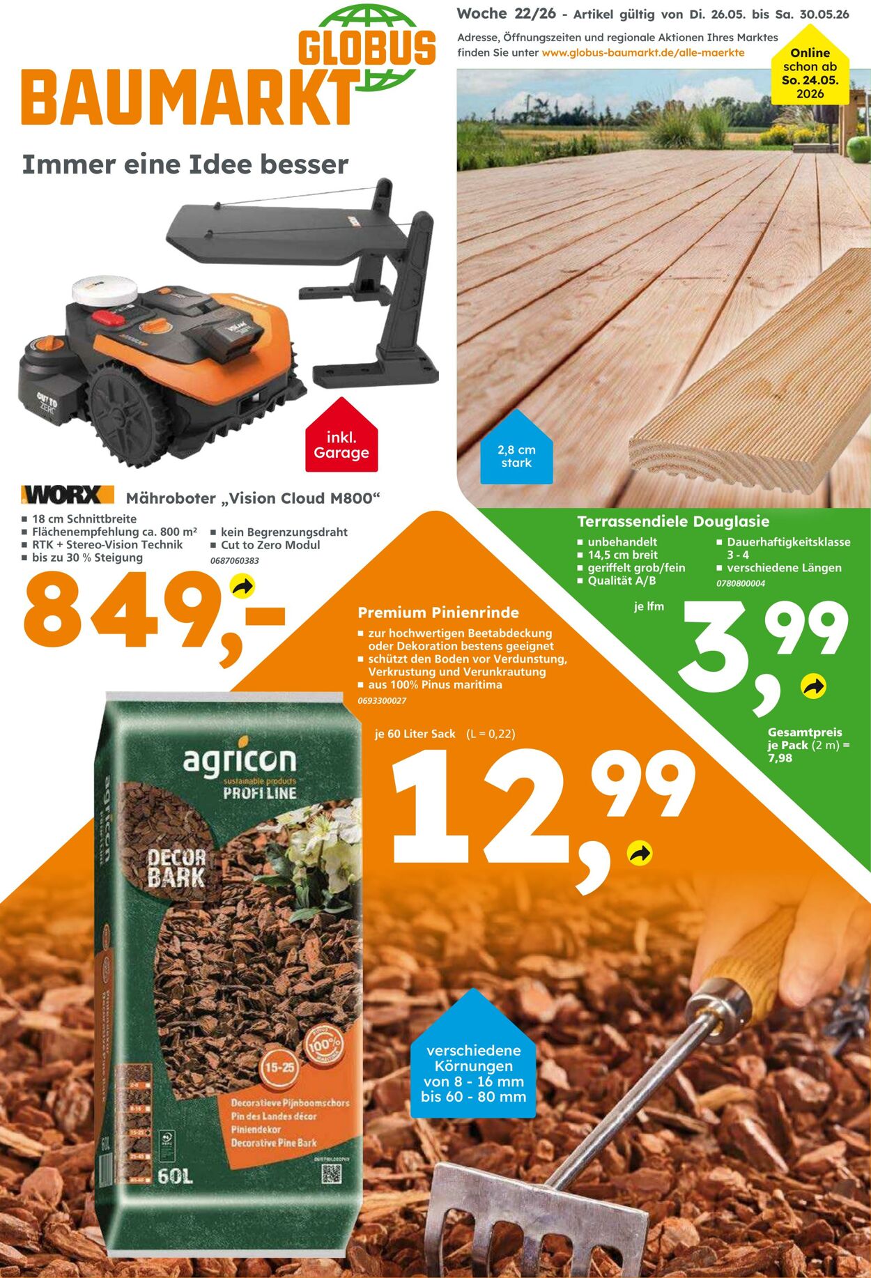 Prospekt Globus Baumarkt 24.05.2026 - 30.05.2026