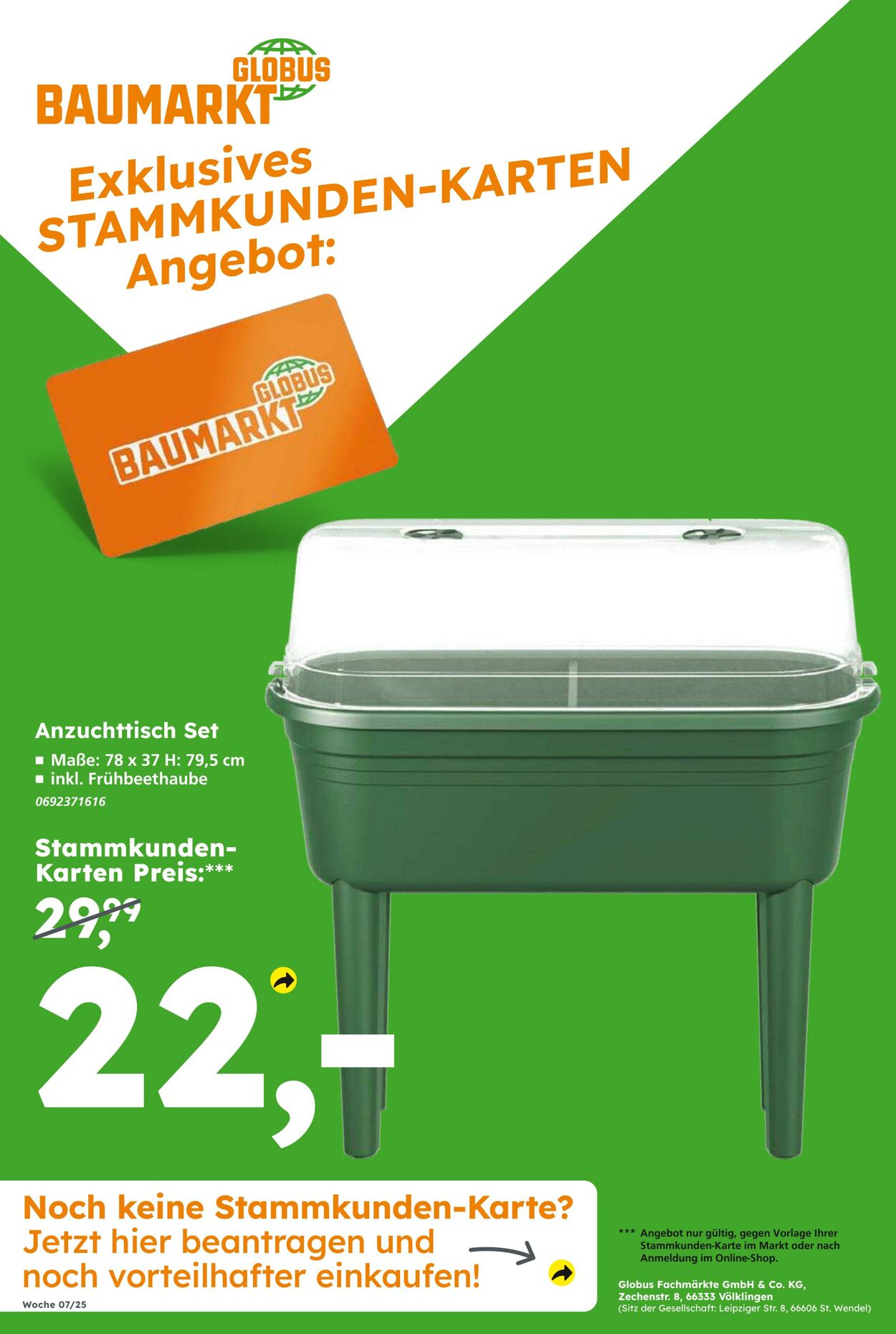 Prospekt Globus Baumarkt 09.02.2025 - 15.02.2025