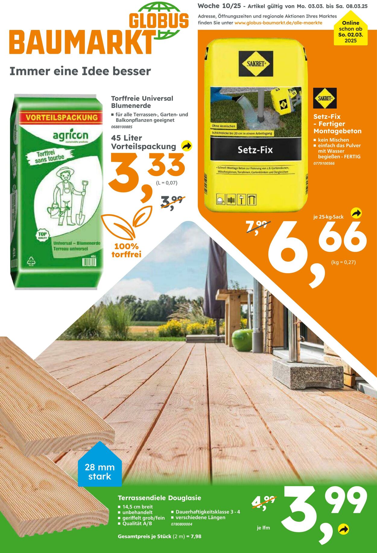 Prospekt Globus Baumarkt 02.03.2025 - 08.03.2025