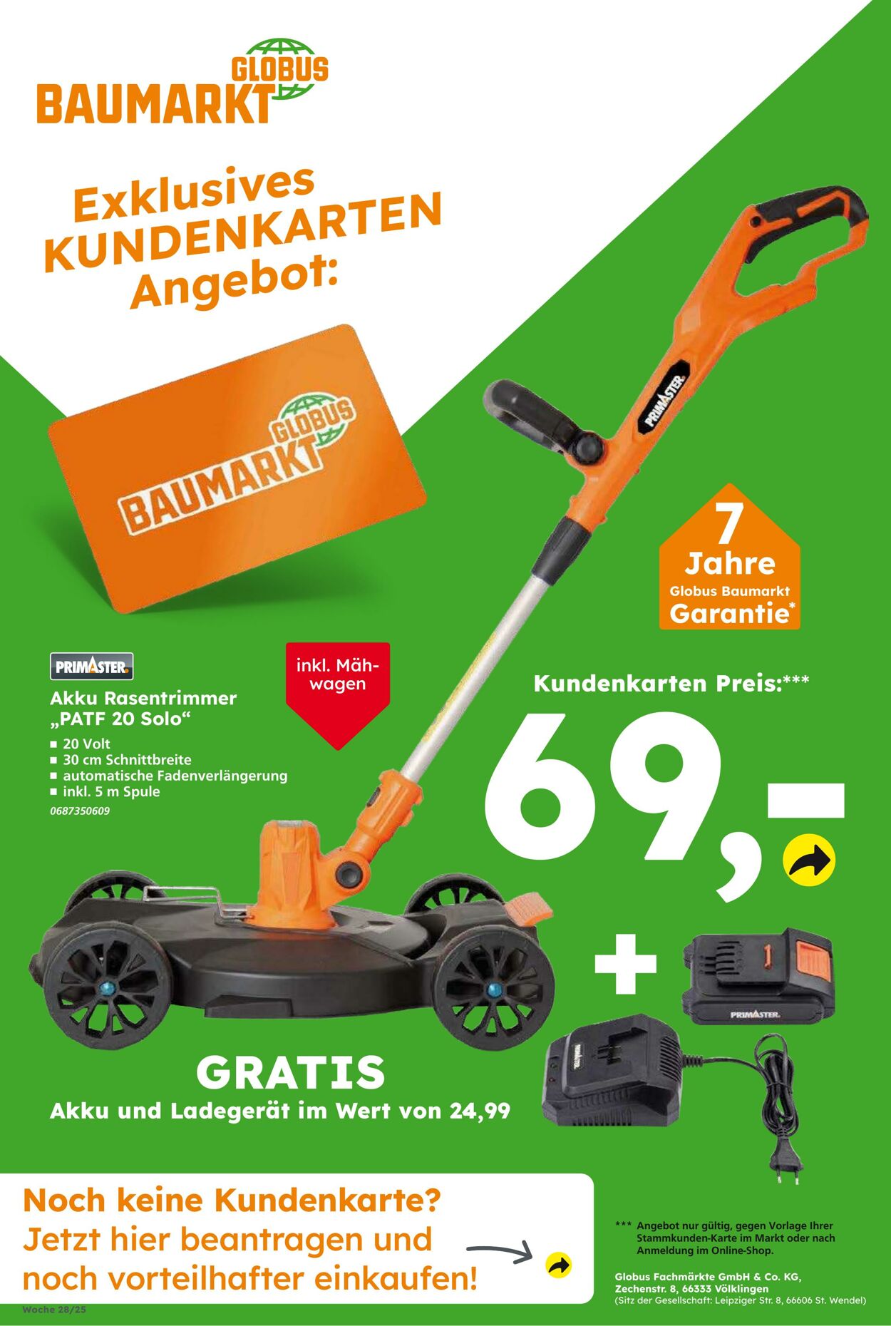 Prospekt Globus Baumarkt 06.07.2025 - 12.07.2025