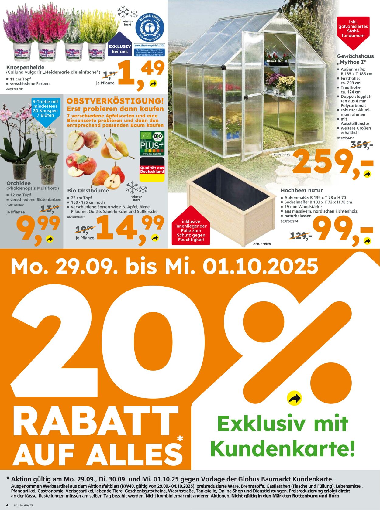 Prospekt Globus Baumarkt 28.09.2025 - 04.10.2025