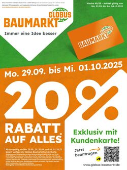 Prospekt Globus Baumarkt 20.04.2025 - 26.04.2025