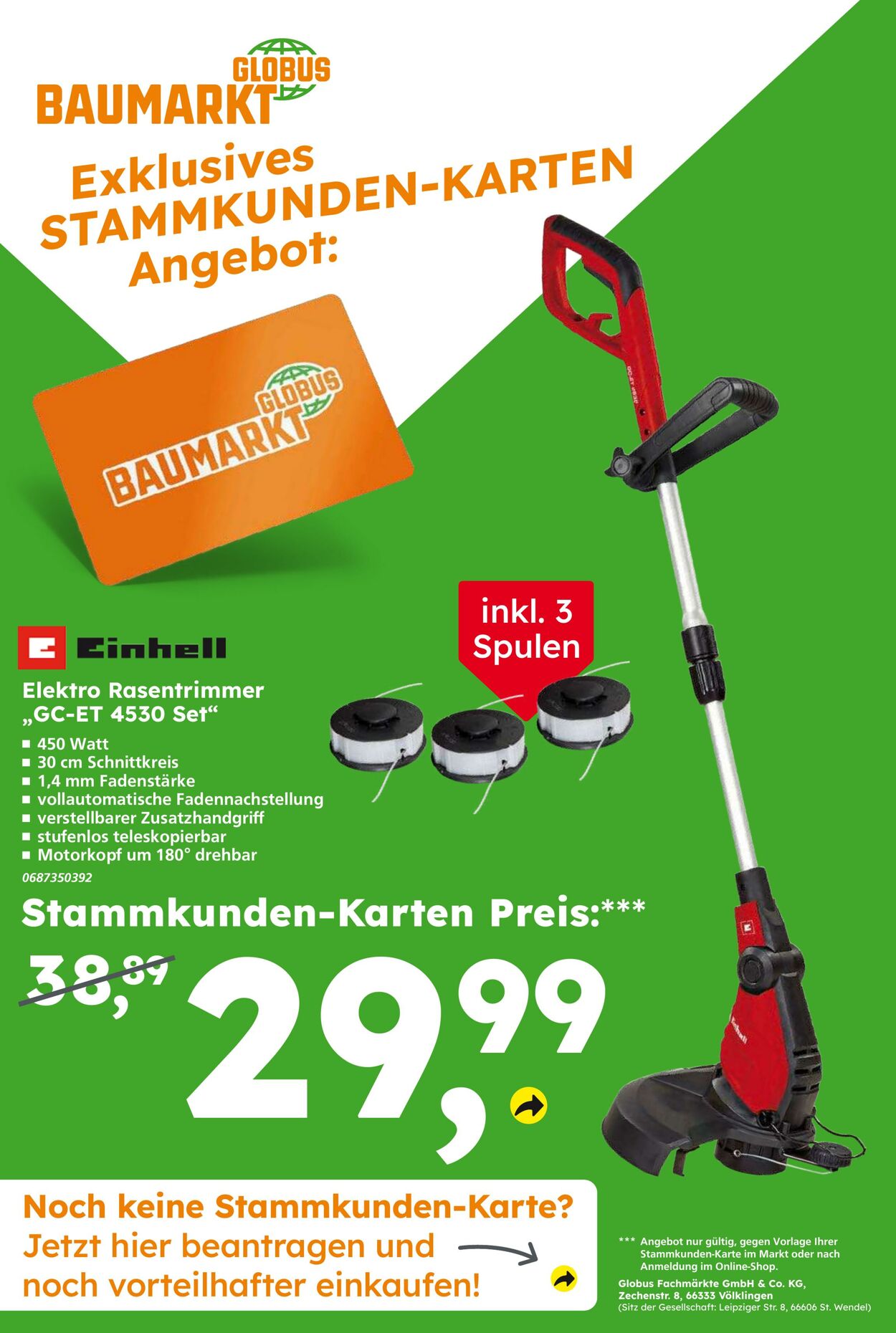 Prospekt Globus Baumarkt 20.04.2025 - 26.04.2025
