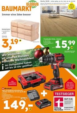 Prospekt Globus Baumarkt 21.12.2025 - 27.12.2025