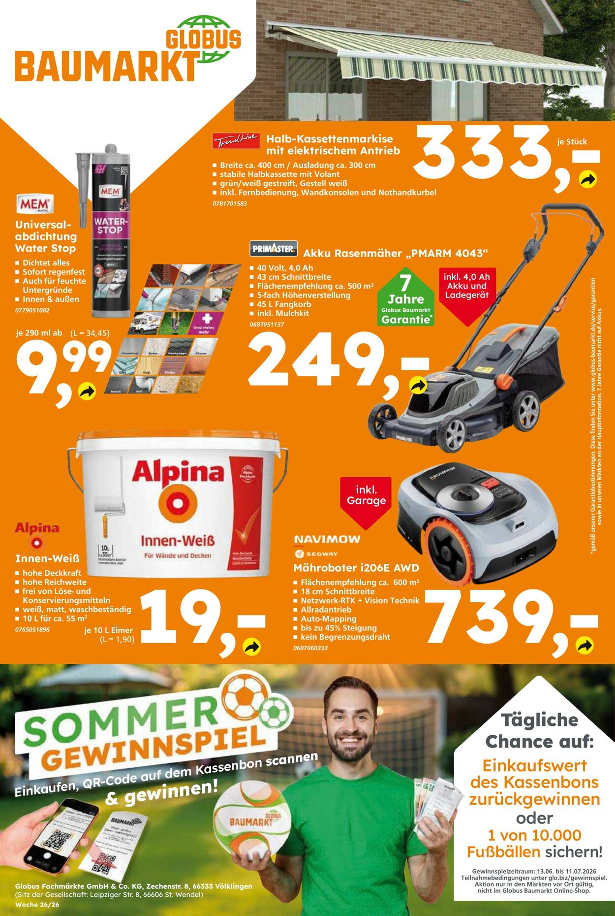 Prospekt Globus Baumarkt 21.06.2026 - 27.06.2026