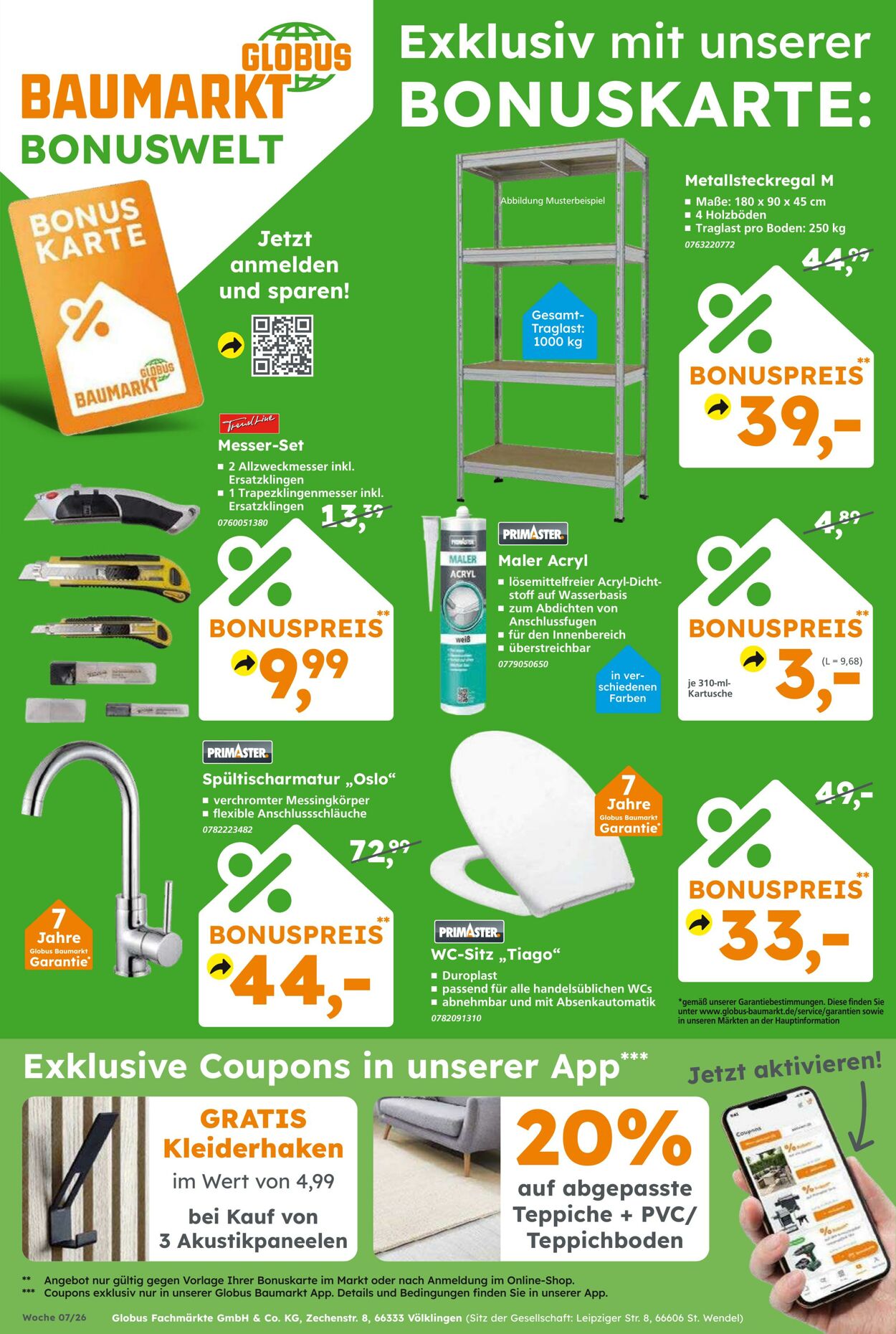 Prospekt Globus Baumarkt 08.02.2026 - 14.02.2026