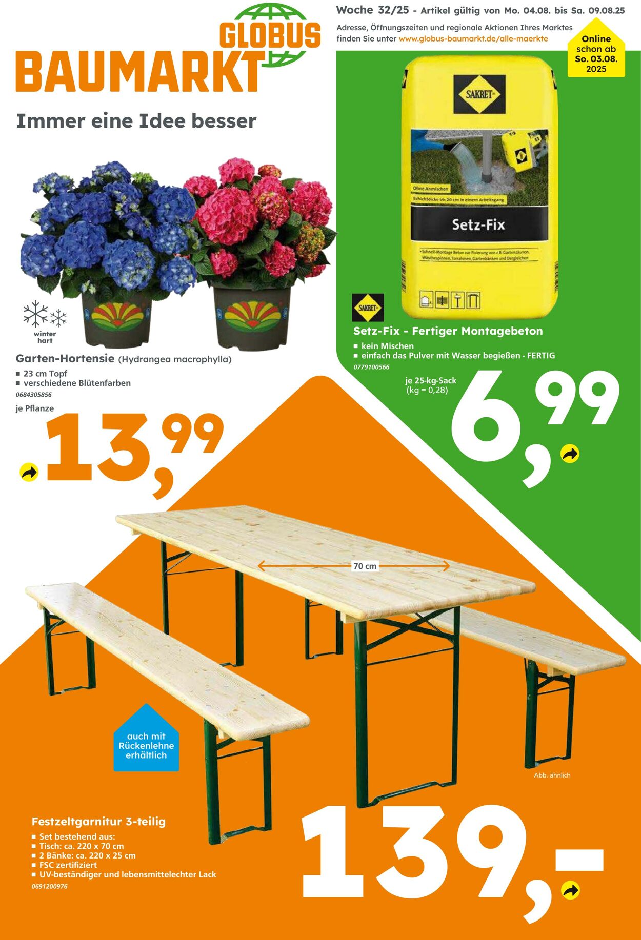Prospekt Globus Baumarkt 03.08.2025 - 09.08.2025
