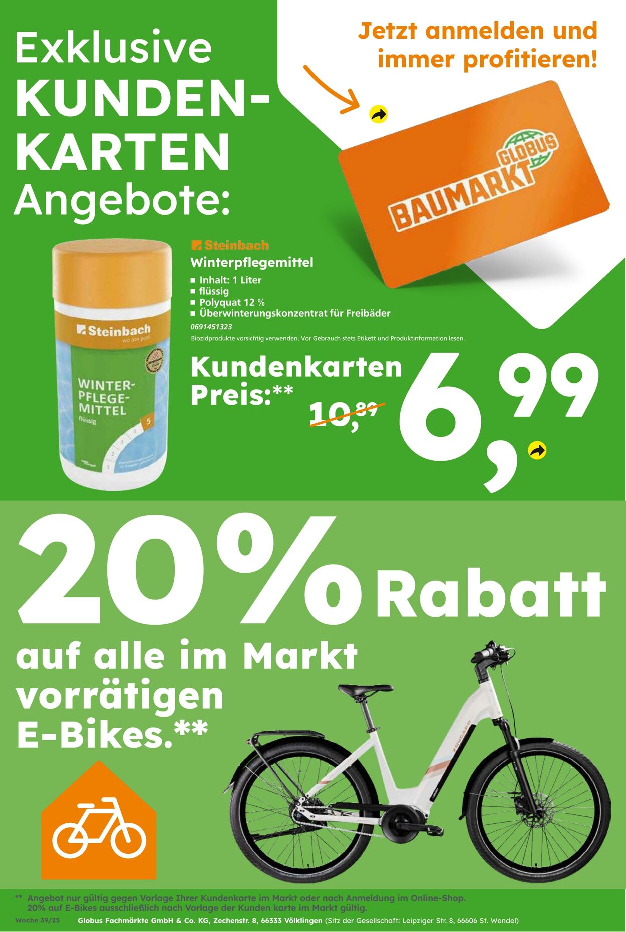 Prospekt Globus Baumarkt 21.09.2025 - 27.09.2025