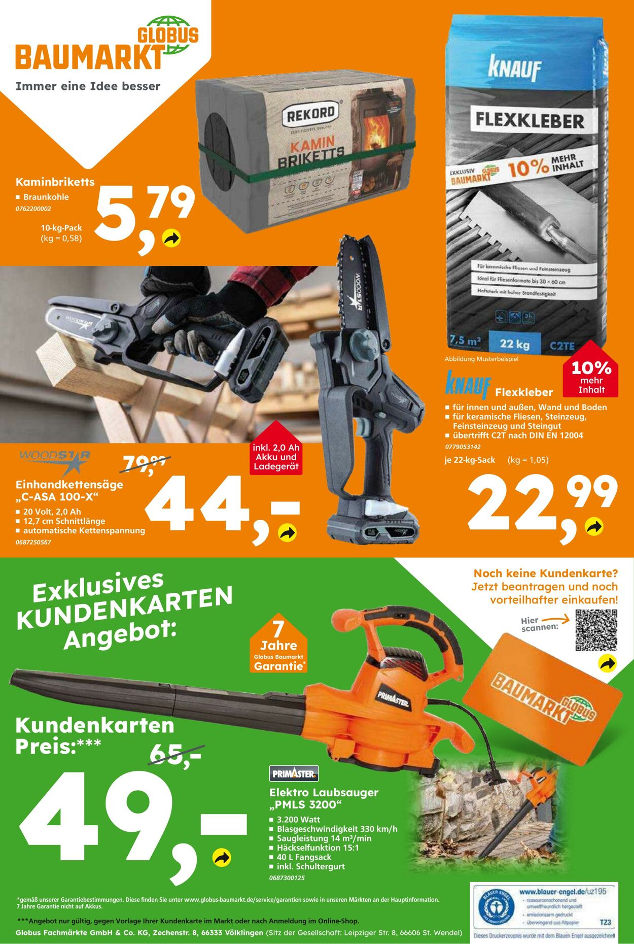 Prospekt Globus Baumarkt 14.09.2025 - 20.09.2025