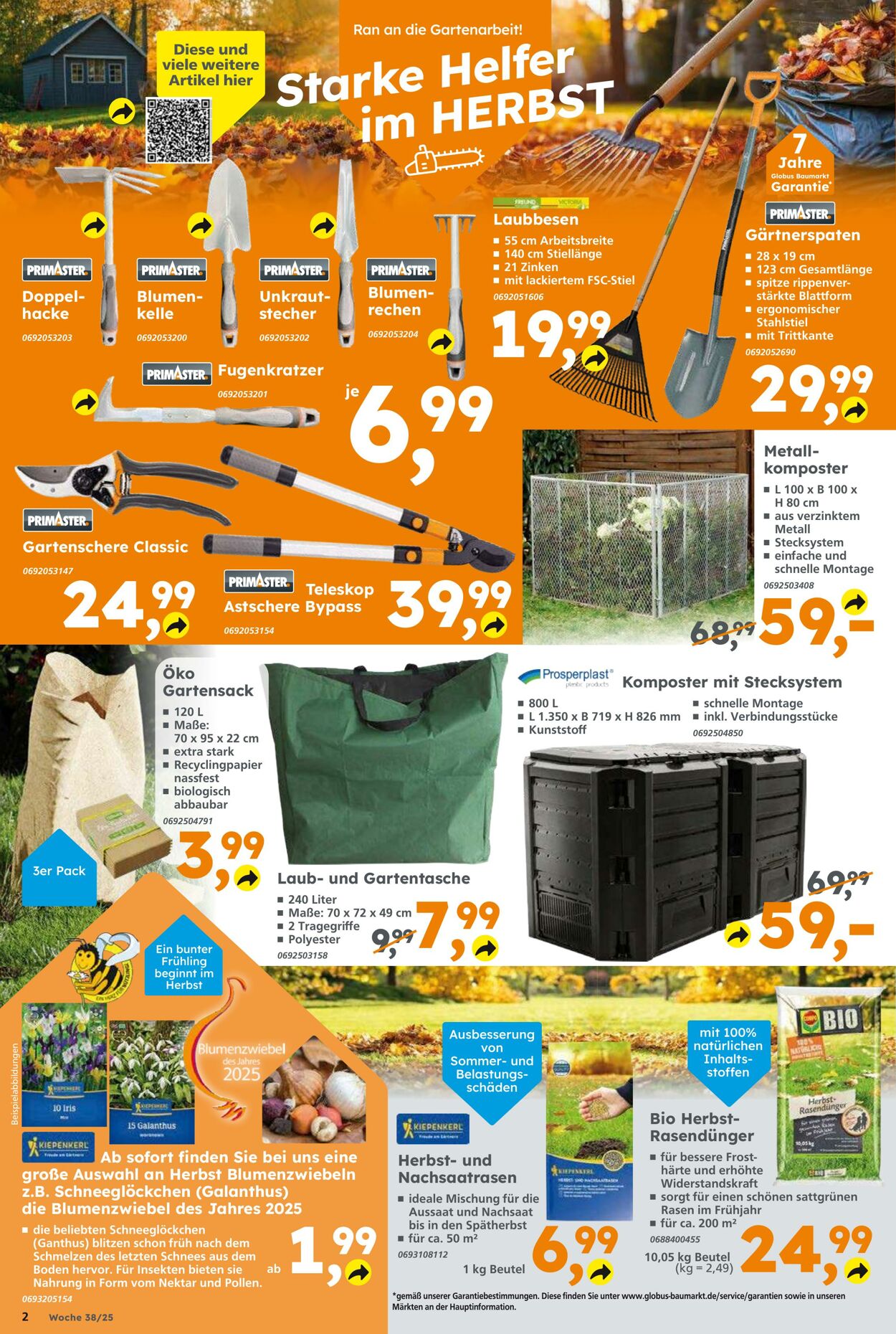 Prospekt Globus Baumarkt 14.09.2025 - 20.09.2025