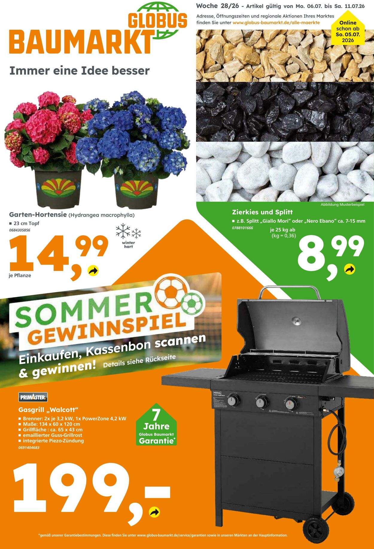 Prospekt Globus Baumarkt 05.07.2026 - 11.07.2026