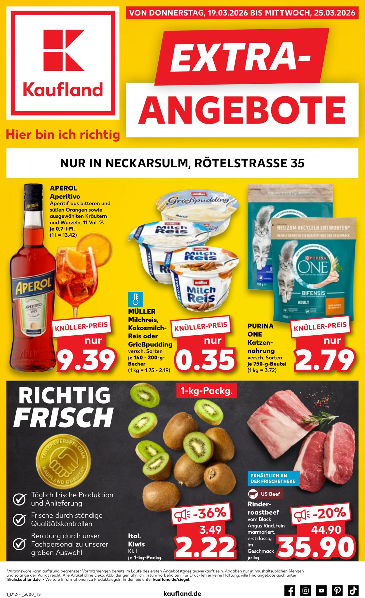 Prospekt Kaufland - Extra-Angebote 19 Mär, 2026 - 25 Mär, 2026