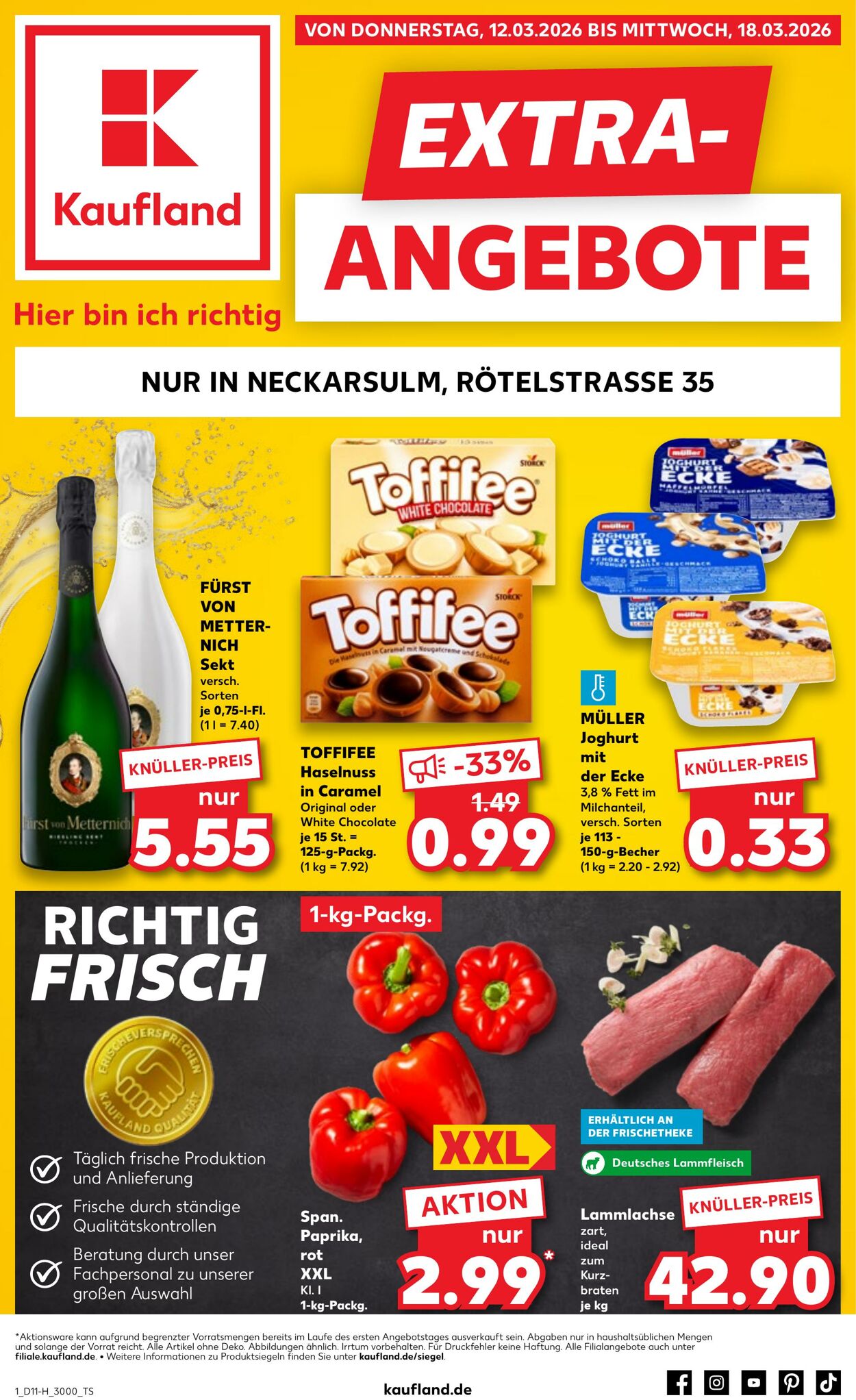 Prospekt Kaufland - Extra-Angebote 12 Mär, 2026 - 18 Mär, 2026