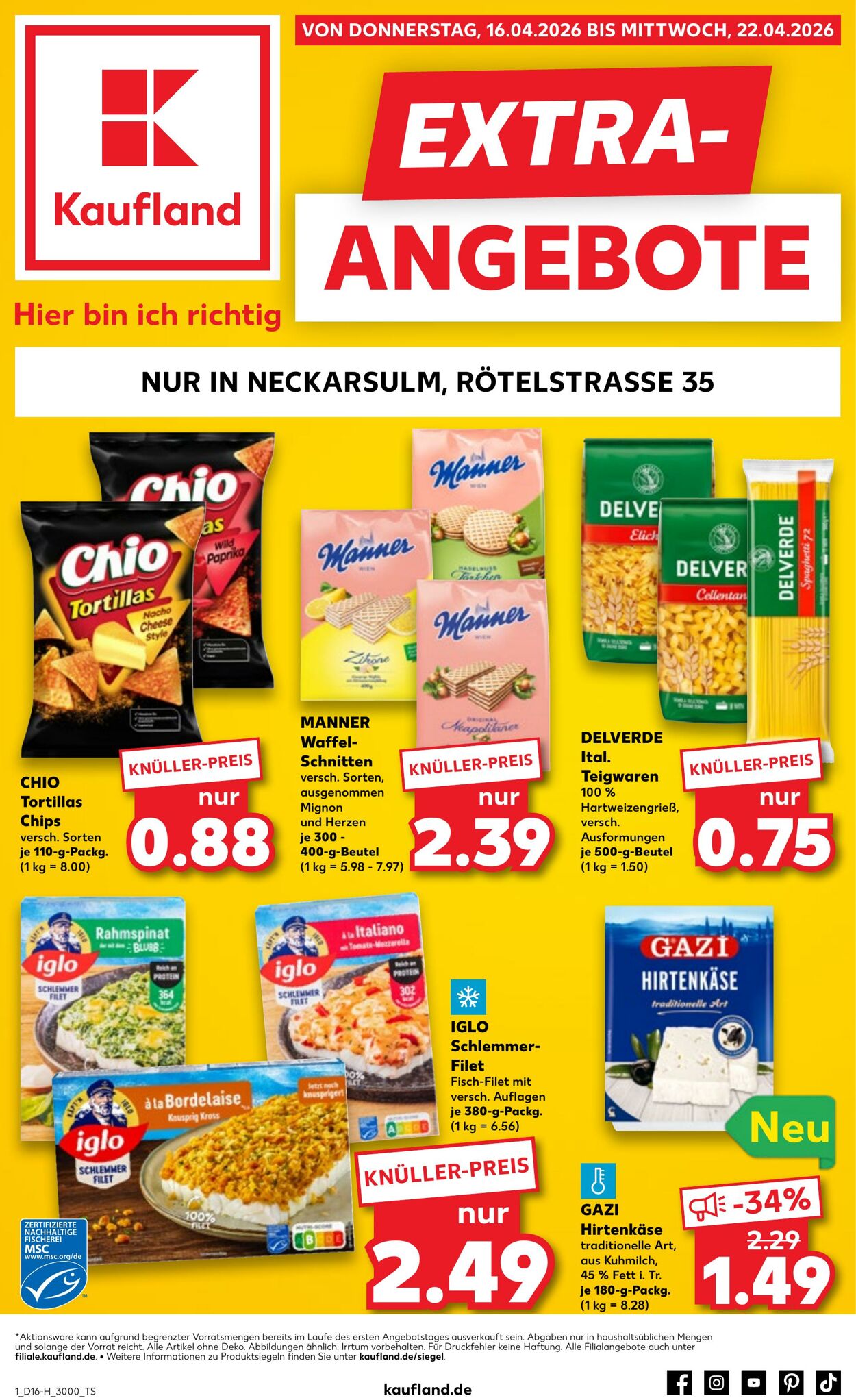Prospekt Kaufland - Extra-Angebote 16 Apr, 2026 - 22 Apr, 2026